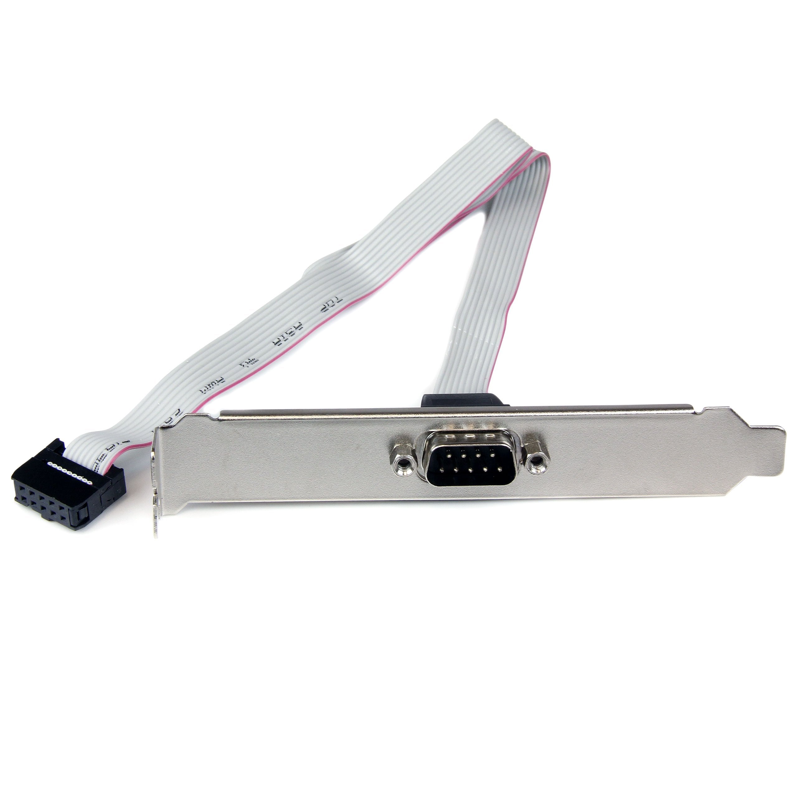 Startech.Com 16In (40Cm) 9 Pin Serial Male To 10 Pin Motherboard Header Slot Plate   Motherboard Serial Port Adapter (Plate9M16)