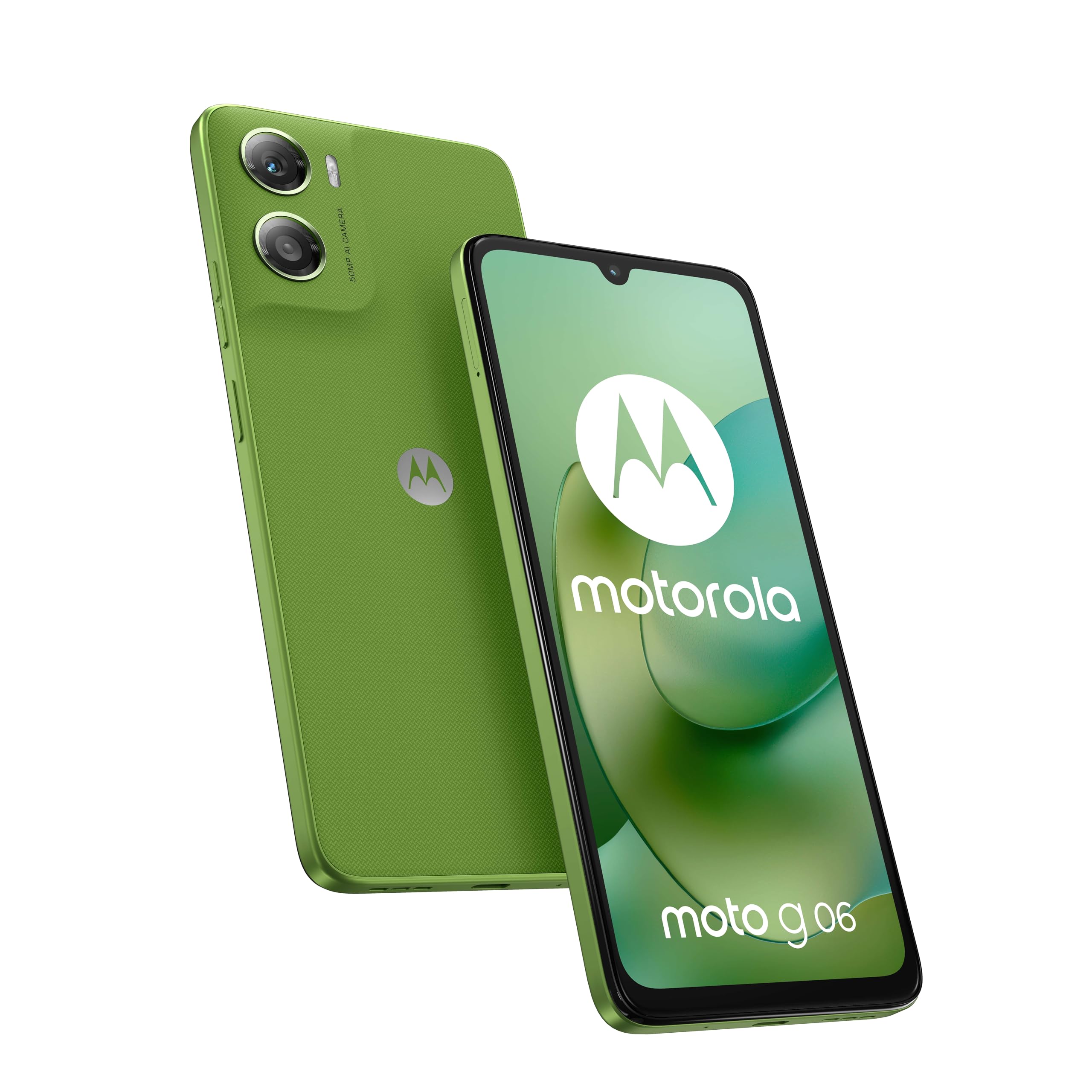 Motorola Moto G06 Dual-SIM 256GB ROM + 8GB RAM (GSM Only | No CDMA) Factory Unlocked 4G/LTE Smartphone (Pantone Tendril) - Inter