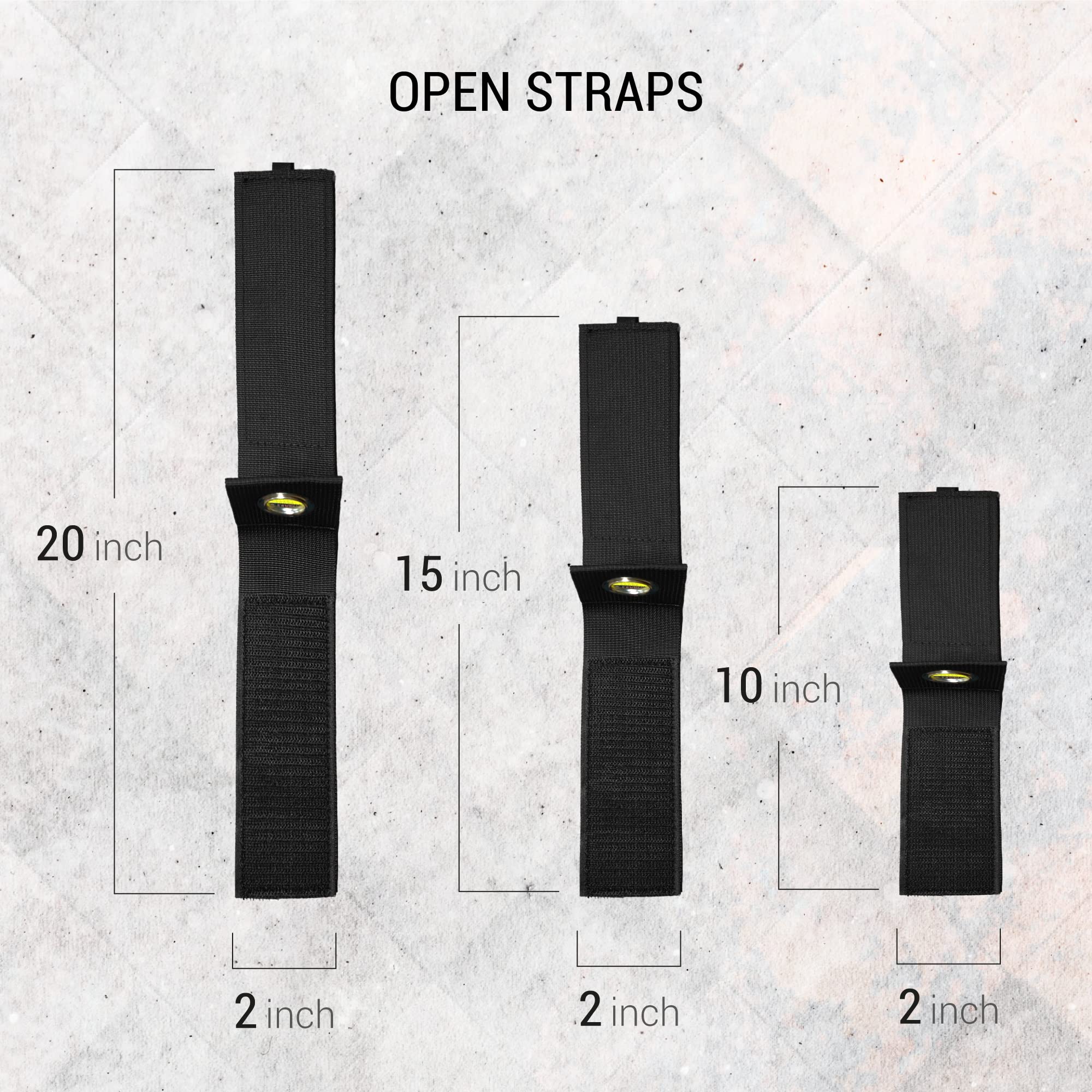 COLSEN Heavy Duty Storage Straps Hook and Loop Cord Holders Polypropylene Assorted 6 Pack