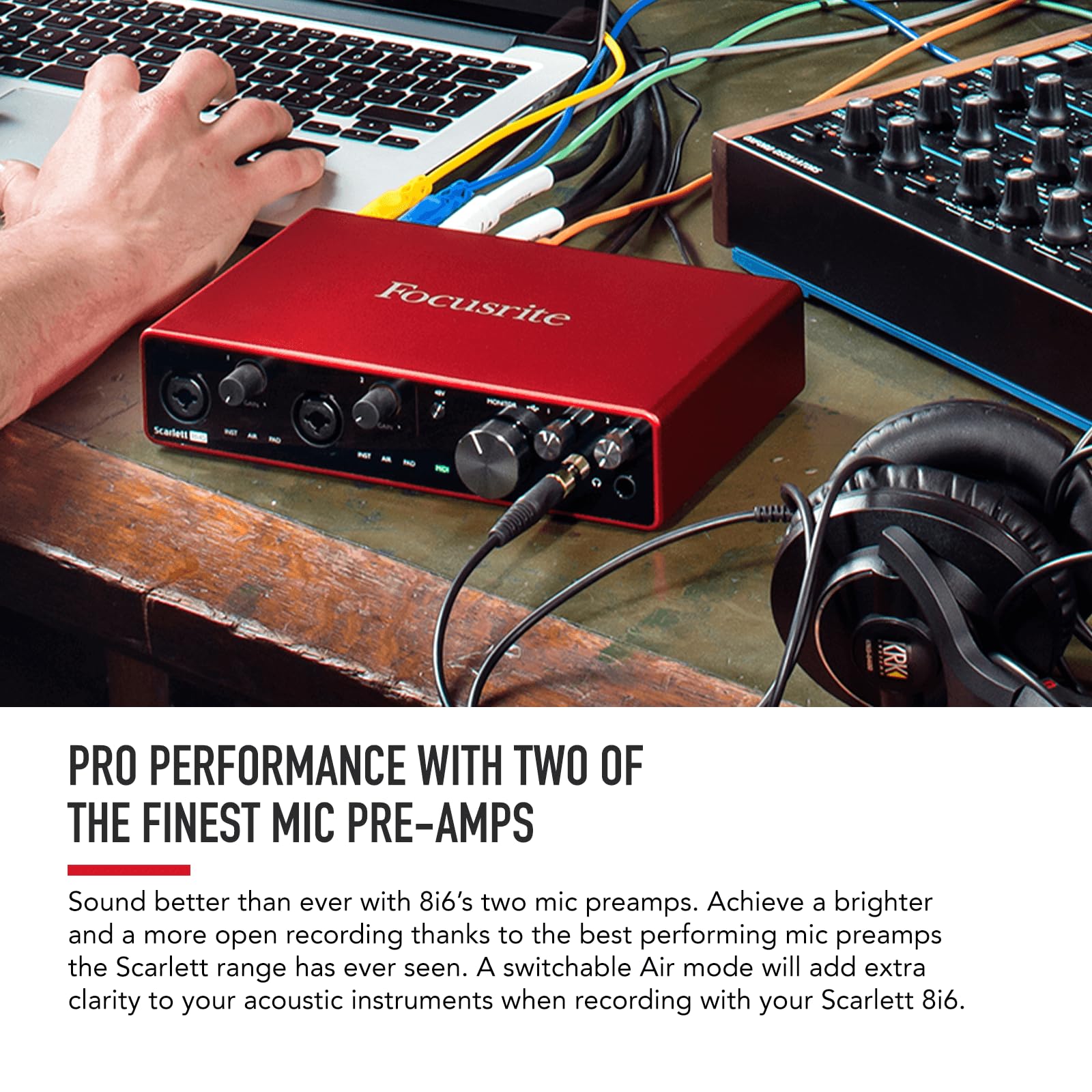 Focusrite Scarlett 8I6 3Rd Gen Usb Audio Interface Recording, Songwriting, & Streaming High Fidelity, Studio Quality Recording,