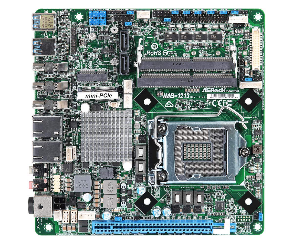 ASRock MB IMB1213 Ci7 i5 i3 Celeron Q370 S1151 32GB DDR4 MiniITX Retail