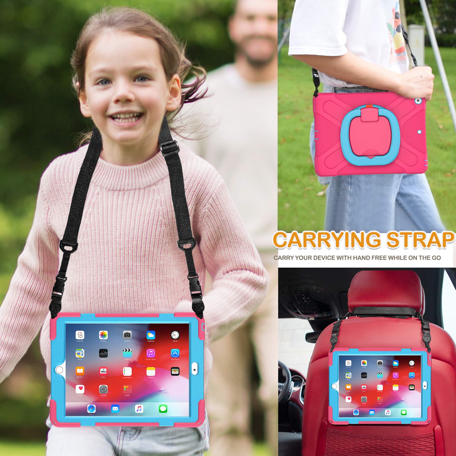 Braecn Kids Case For Ipad 10.2 Inch 9Th 8Th 7Th Generation 2021 2020 2019,Shockproof Hybrid Silicon Case With Screen Protector K