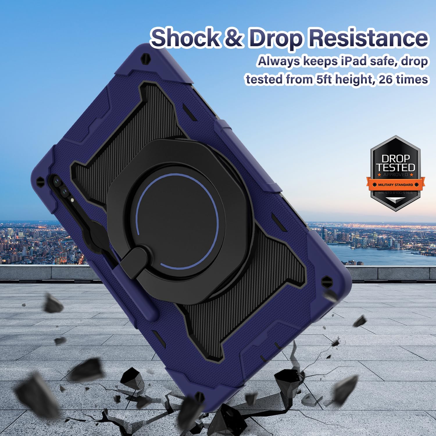 Roiskin For Samsung Galaxy Tab S9 Ultra/ S8 Ultra Tablet Case 14.6'' With Hd Screen Protector Pencil Holder |360 Kickstand,Shoul