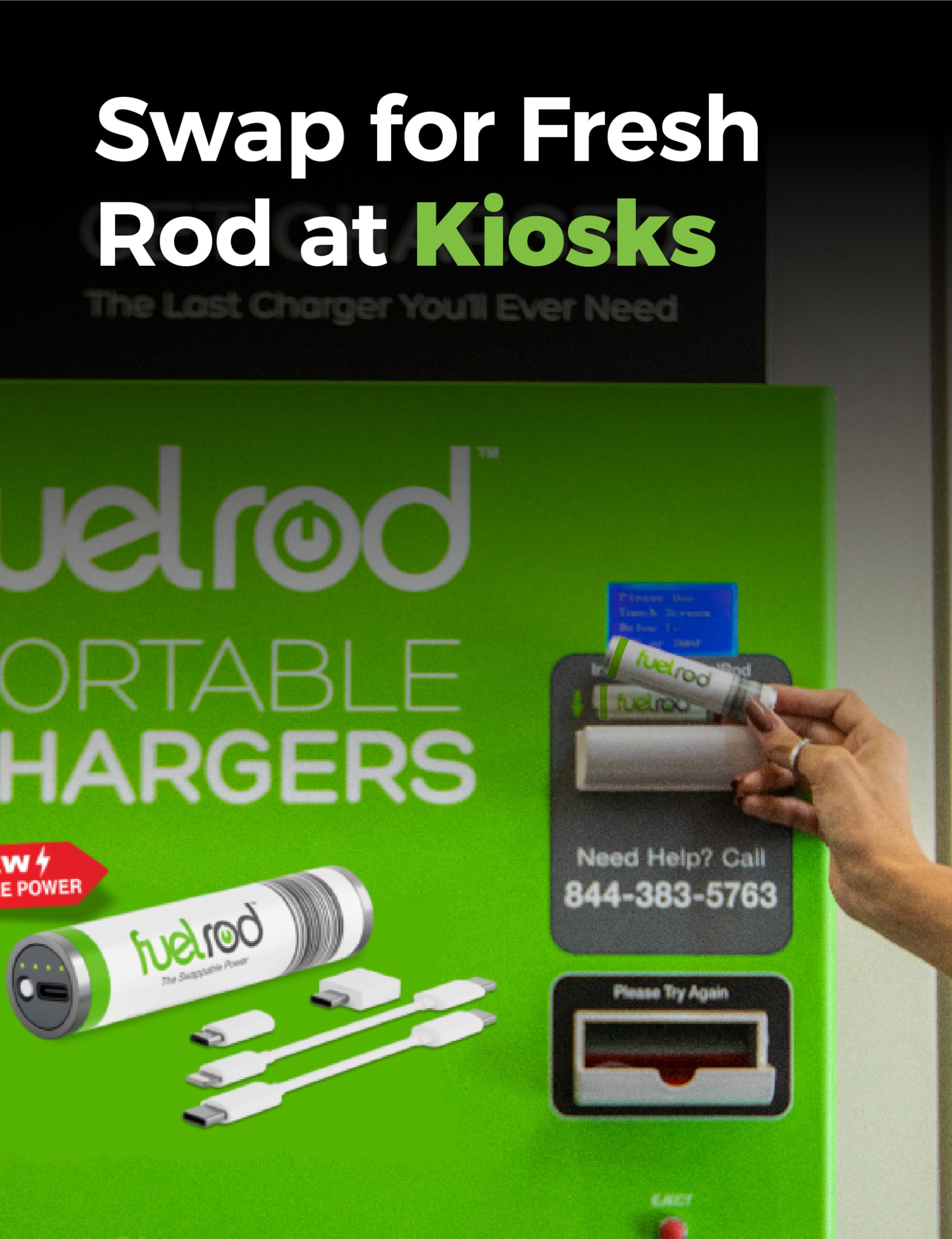 Fuelrod One Usb C Portable Charger Kit, With An Extra Set Of Cables & Adaptors, Compatible With All Tablets, Smart Phones, Recha