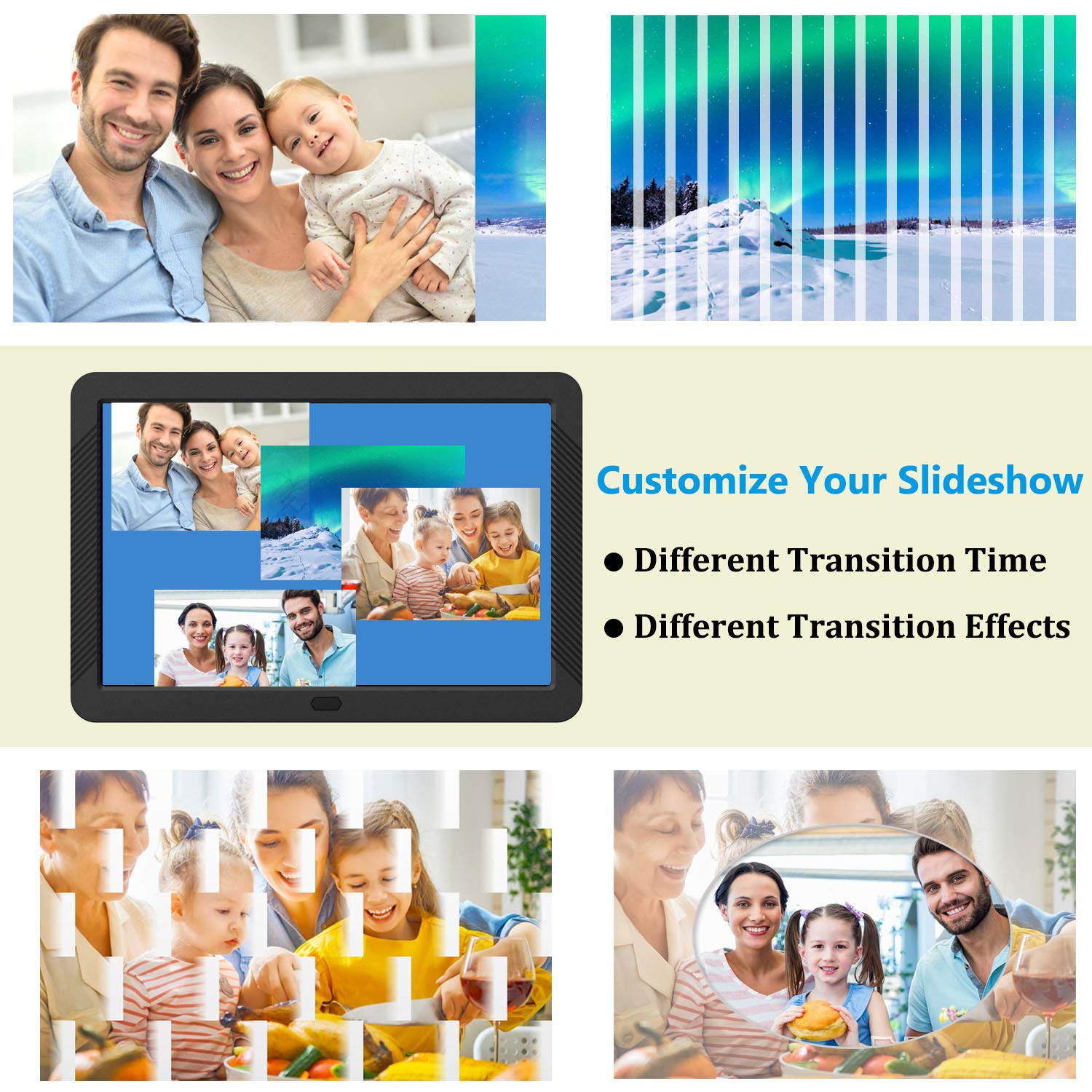 Atatat Digital Photo Frame With 1920X1080 Ips Screen, Digital Picture Frame Support Adjustable Brightness,Photo Deletion,1080P V