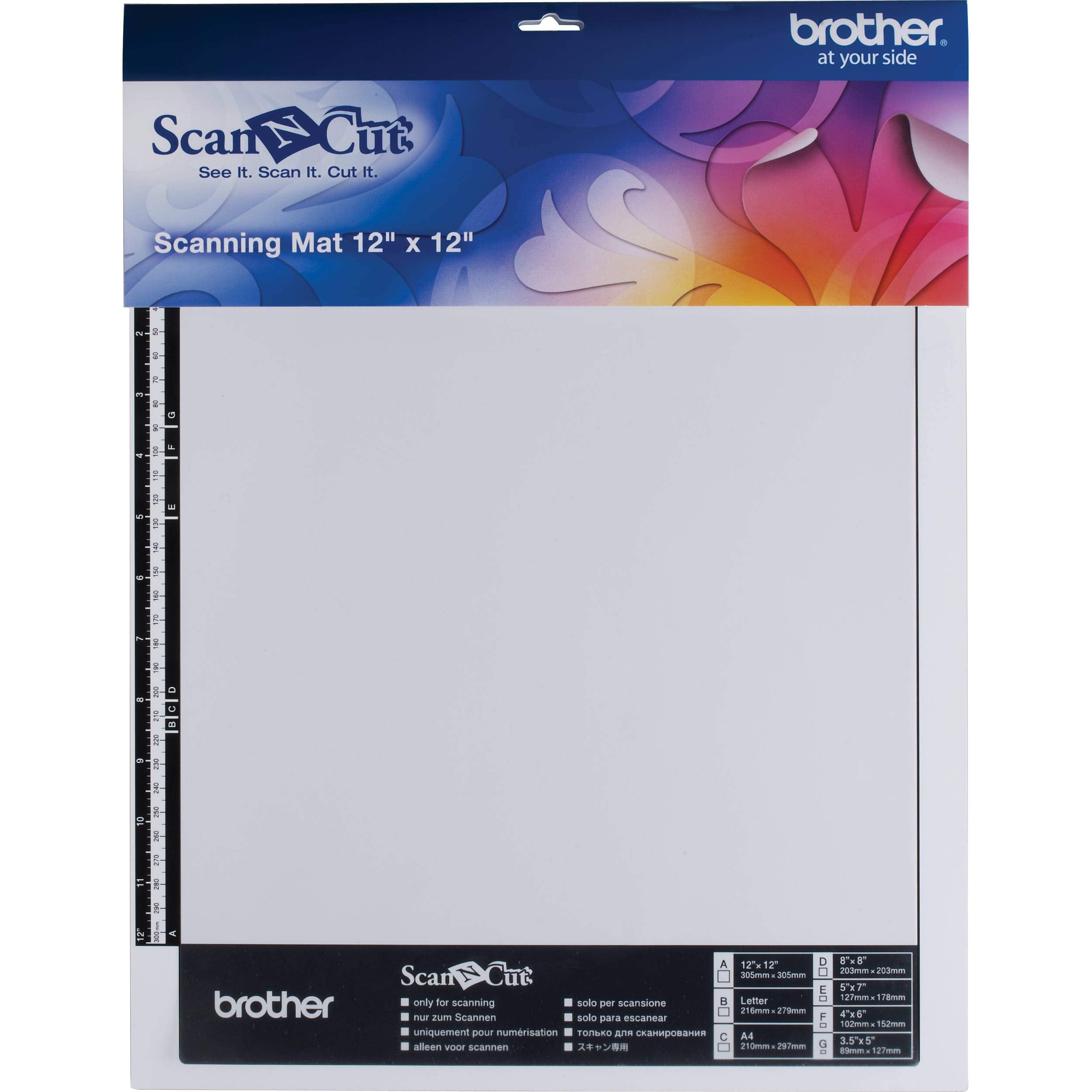 Brother Scanncut Mat Camats12, 12'' X 12'' Scanning Mat, Non Tack Mat To Scan Custom Designs, Accessory For Scanncut Cutting Mac