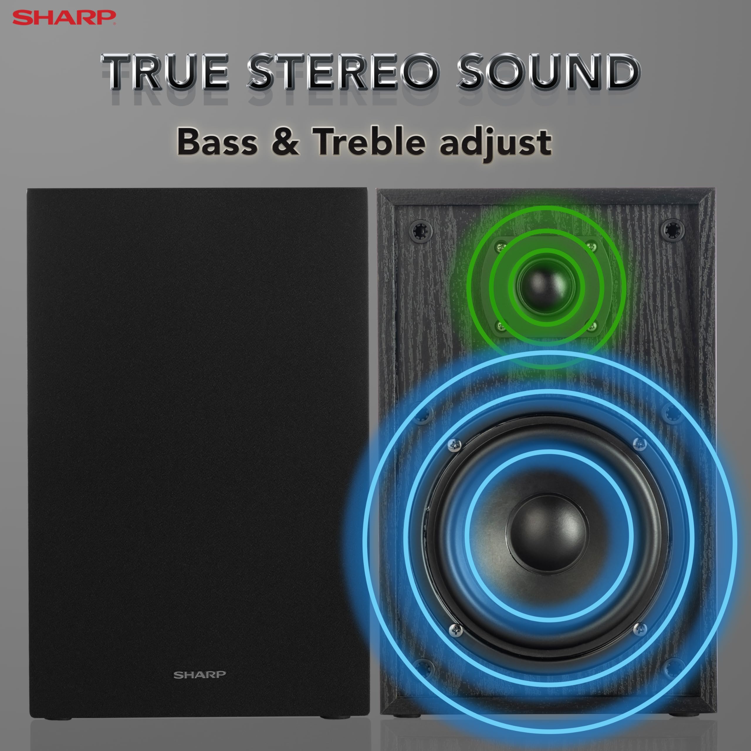 Sharp Xl-B530 Micro Component 200W Max Power Wireless Bluetooth Audio Streaming & Mp3/Cd Player Speaker System + Remote, Usb Por