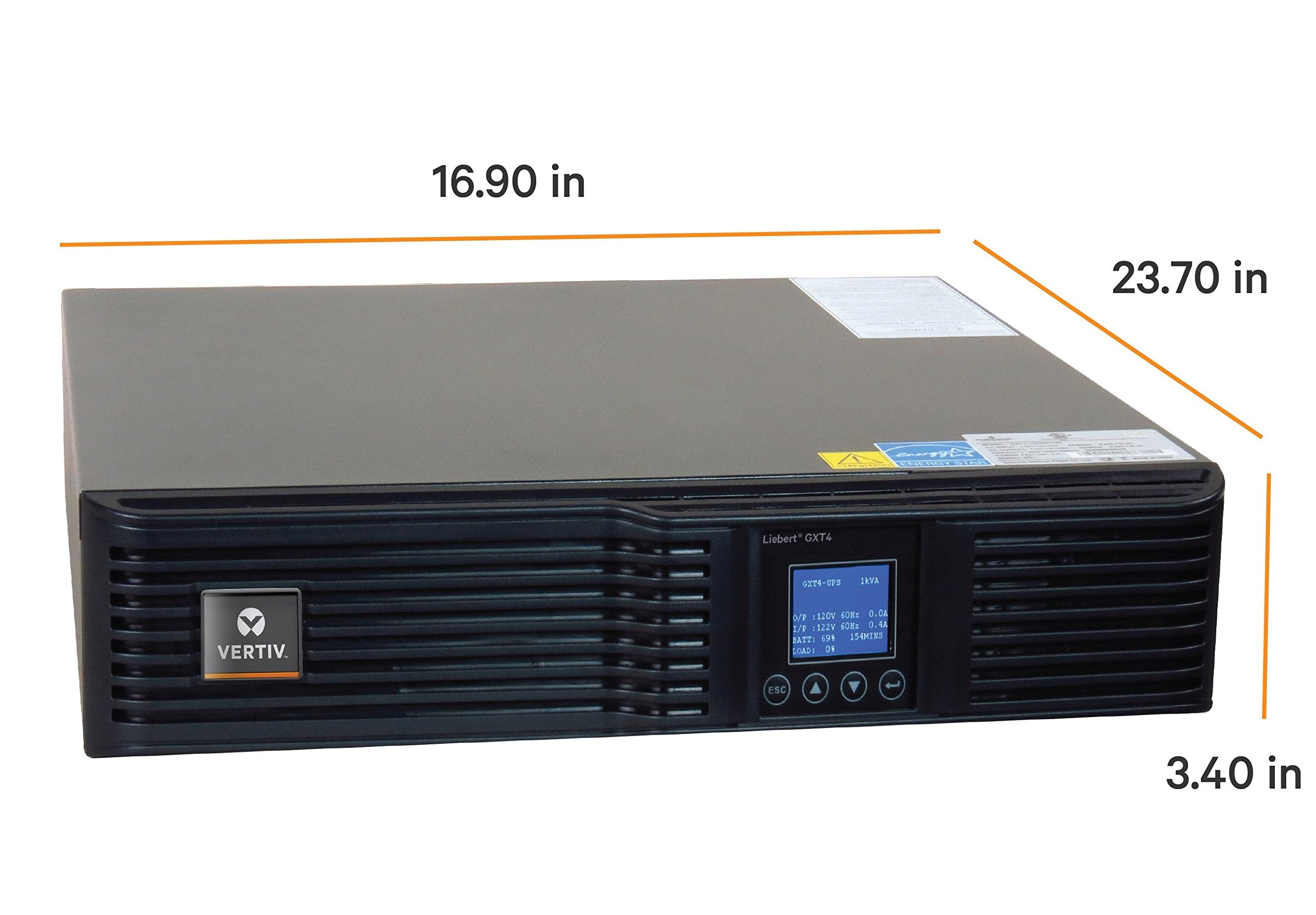 Liebert Gxt4 Ups 3000Va/2700W 120V, Online Double Conversion Rack Tower, Energy Star, Uninterruptible Power Supply, Sine Wave Ba