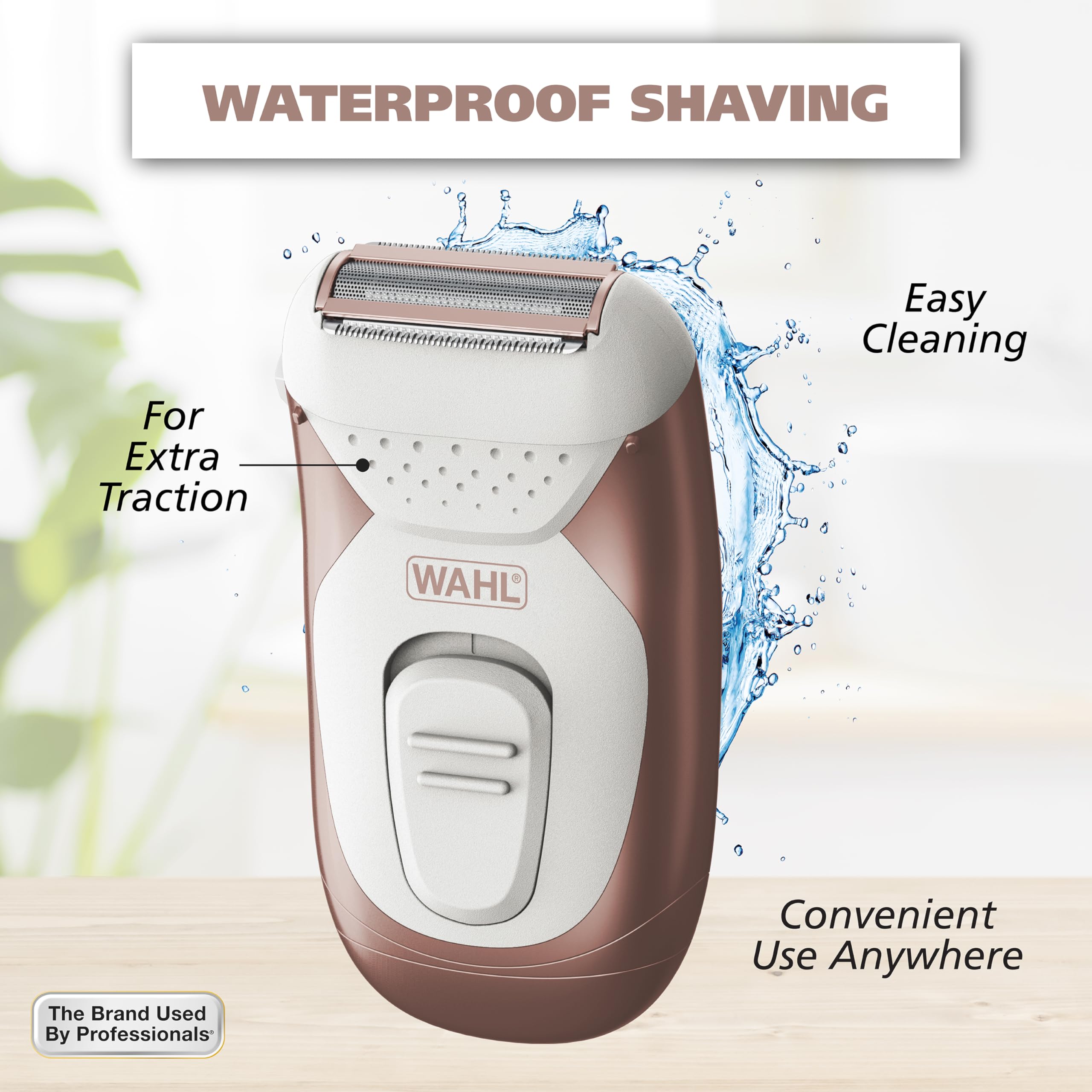 Wahl Smooth Confidence Ladies Waterproof Cordless Battery Shaver For Legs, Bikini Line, And Armpits   Model 7067