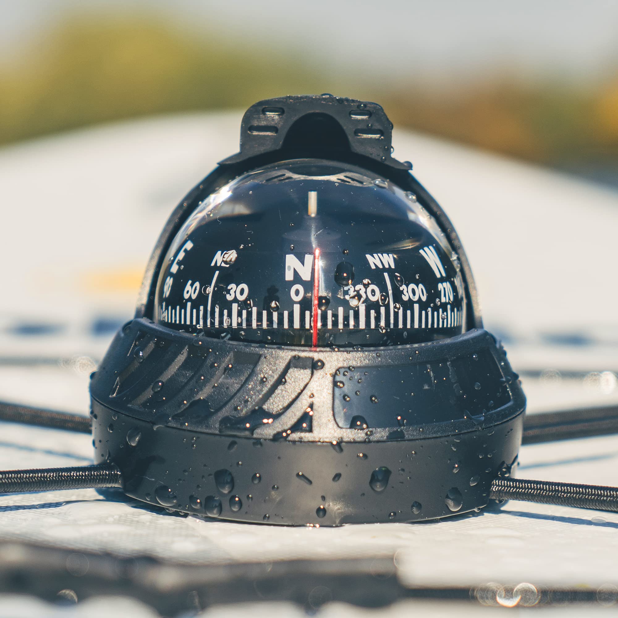 Sun Company Seaturtl Kayak Compass   Full Size Mountable Marine Compass With Adjustable Hood