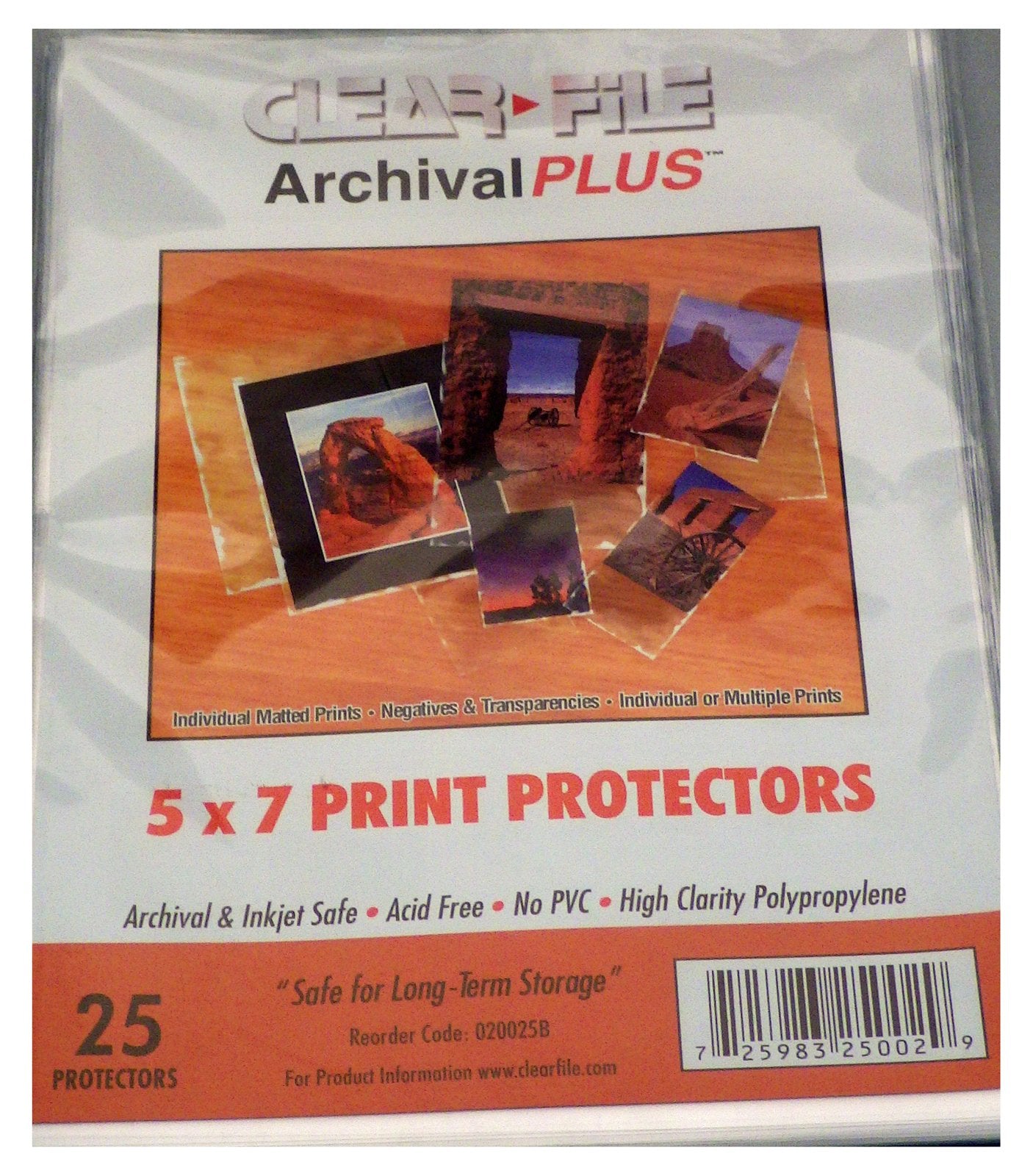 Archival Plus Print Bags 5X7 Pkg 25