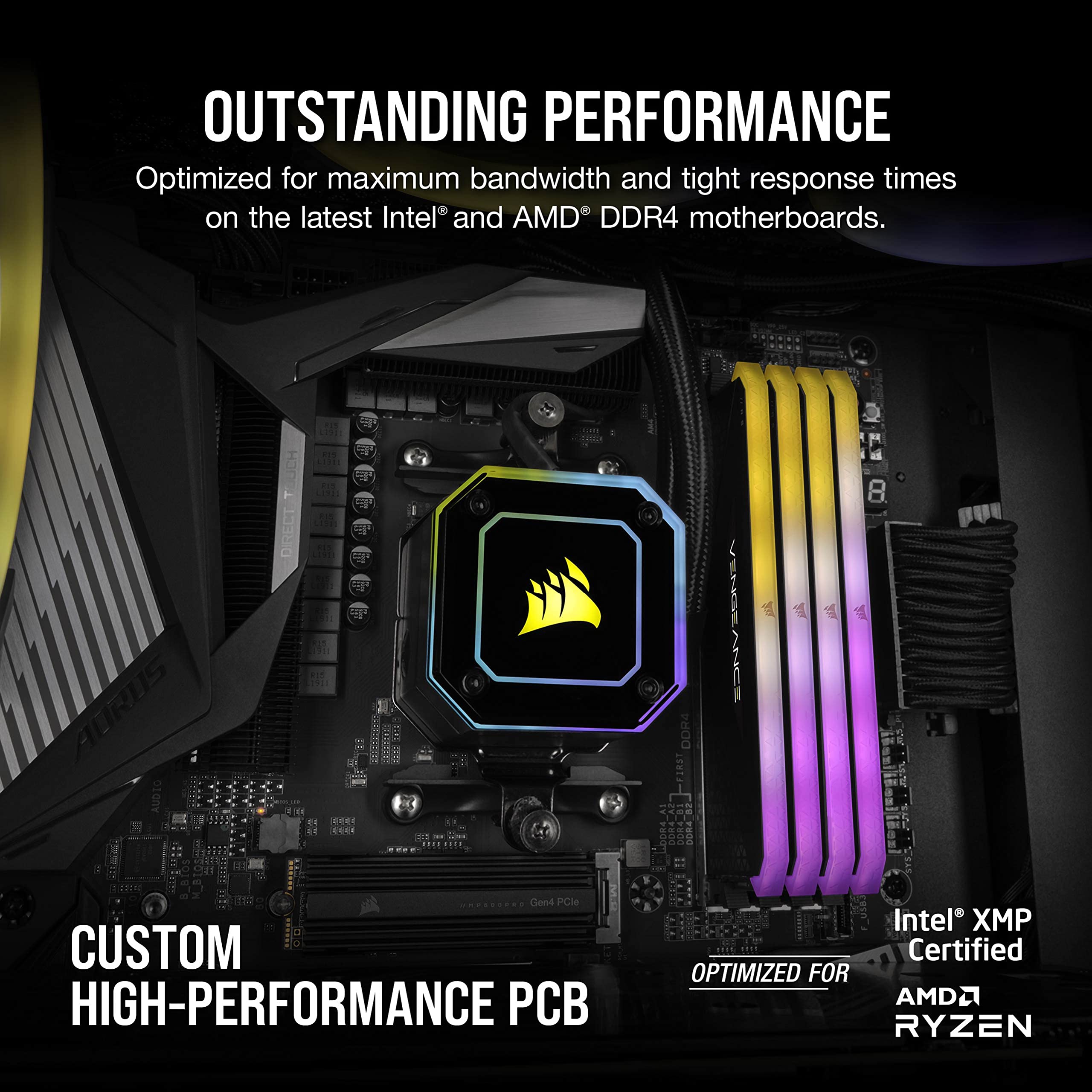 Corsair Vengeance Rgb Rs 32Gb (2X16Gb) Ddr4 3200 (Pc4-25600) C16 Desktop Memory