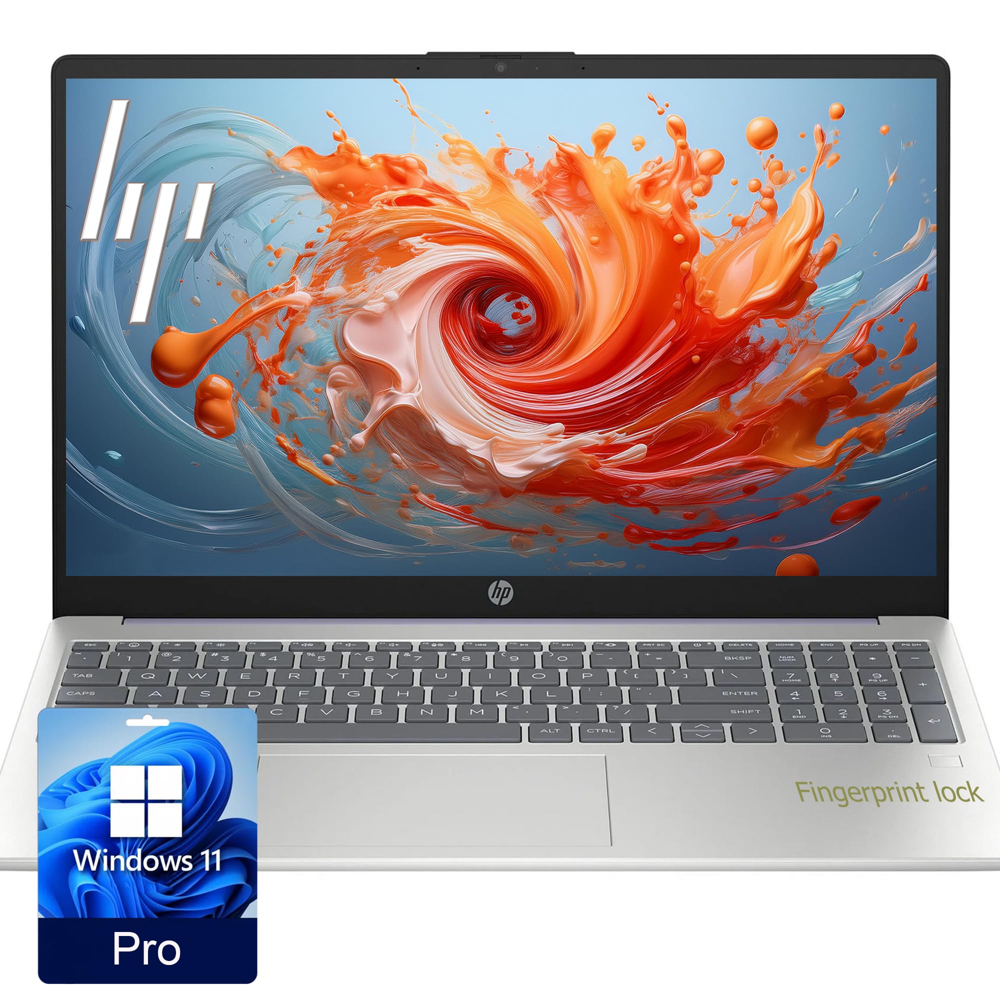 Hp G10 Essential 15.6'' Laptop | Intel Core 8-Core Processor | Full Hd Display | Hdmi Port | Usb-C | Windows 11 Pro | Fingerprin