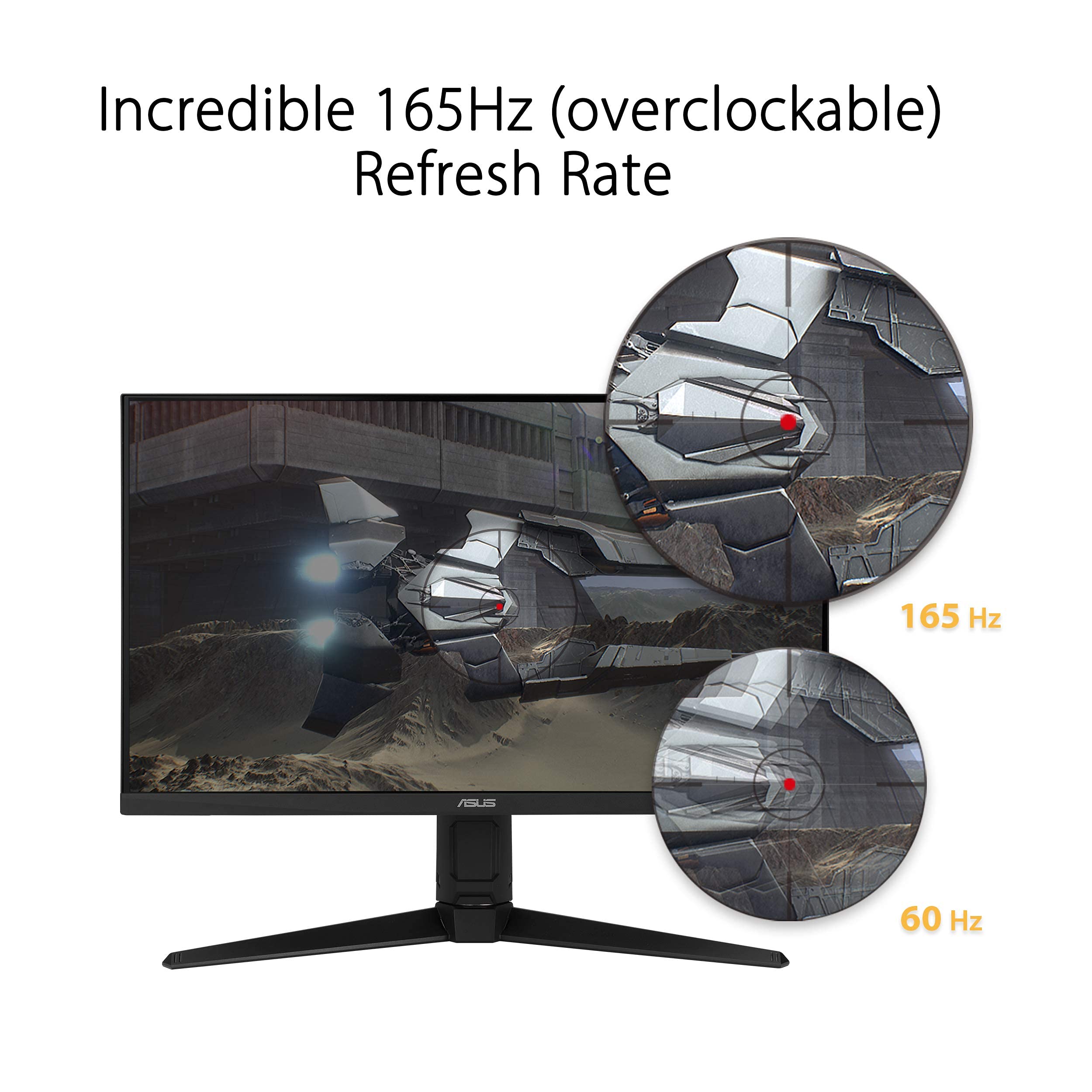 Asus Tuf Gaming 23.8    1080P Monitor (Vg249Q1A) - Full Hd, Ips, 165Hz (Supports 144Hz), 1Ms, Extreme Low Motion Blur, Speaker,