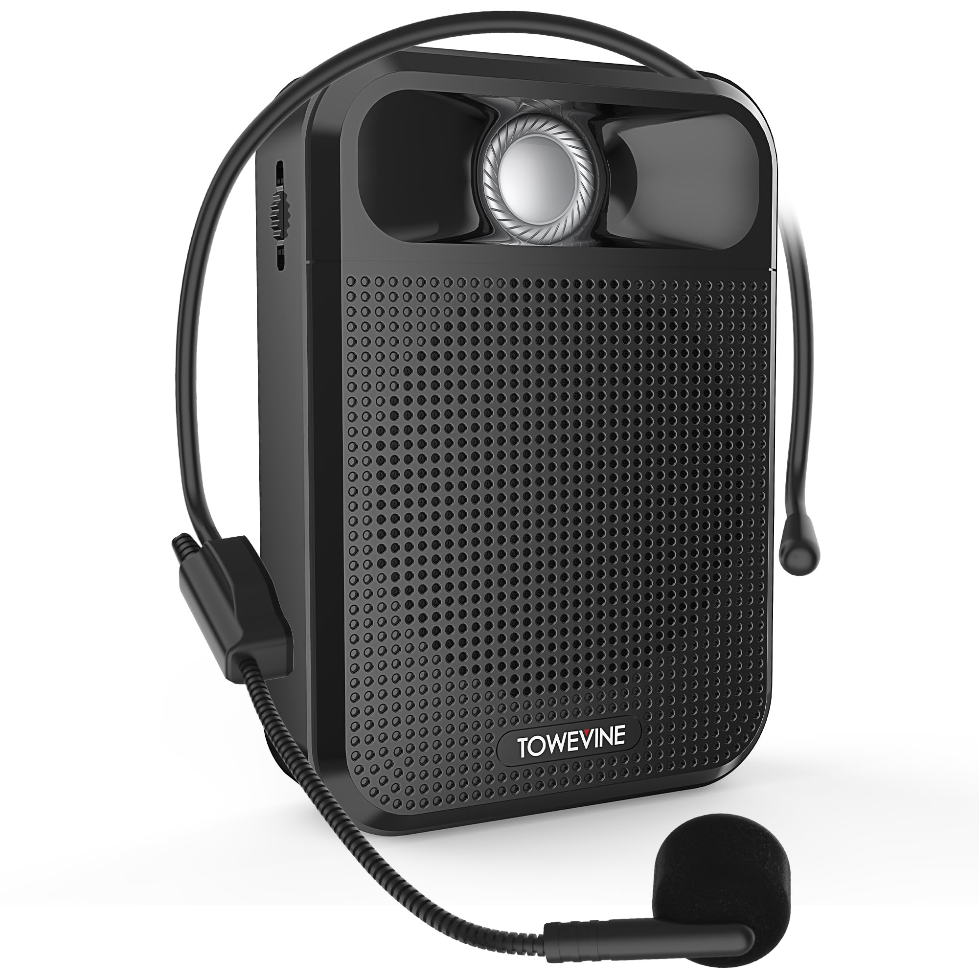 Portable Voice Amplifier, Towevine Rechargeable Microphone For Teachers, Speaker With Headset And Waistband For Classroom, Singi