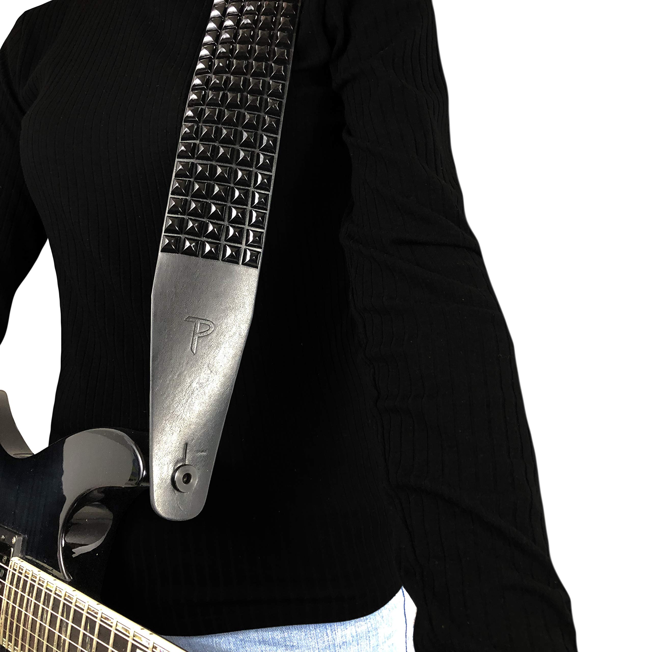 Perri'S Leathers Ltd.   Studded Leather Guitar Strap   Adjustable Guitar Strap From 41    To 56? For Electric, Acoustic, Bass Gu