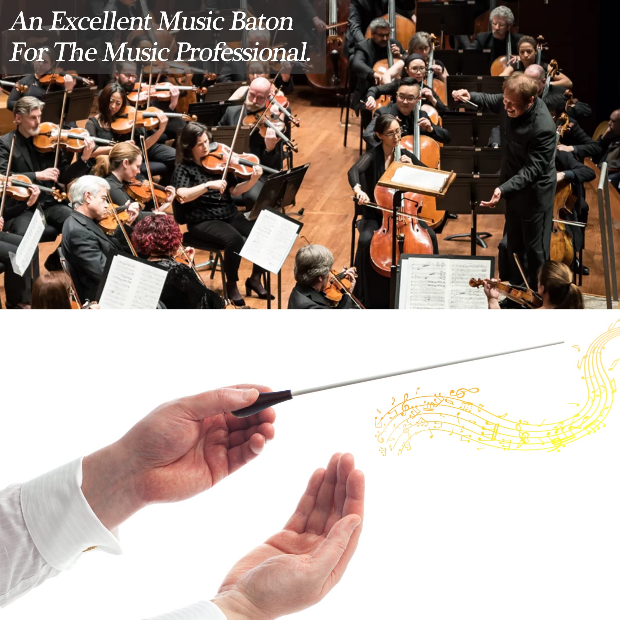 Sound Harbor Music Baton - Black Sandalwood Handle Conducting Baton, Model Music Baton-2