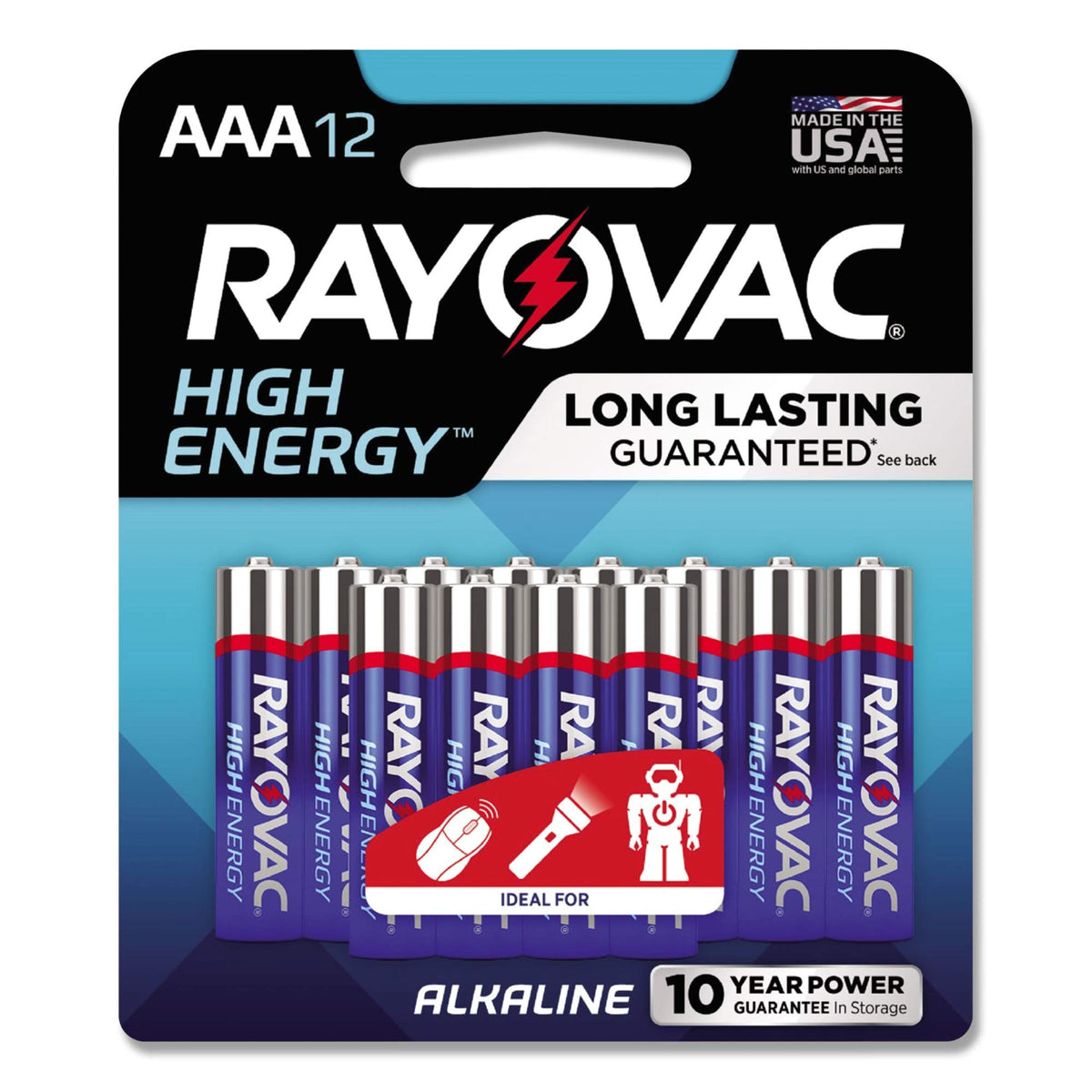 Ray O Vac 82412Cf Alkaline Batteries, Aaa, 12/ Pack