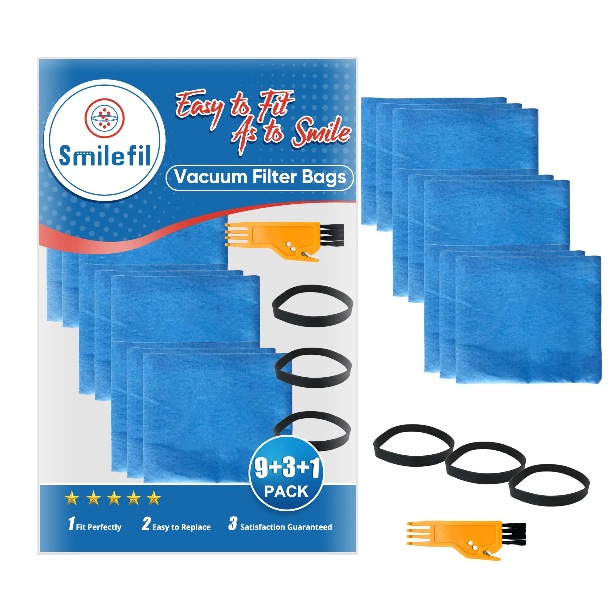 S Smilefil 9 Pack Blue Cloth Reusable Dry Filter Bags Compatible With Stanley 25 1217 1 5 Gallon Wet/Dry Vacuums