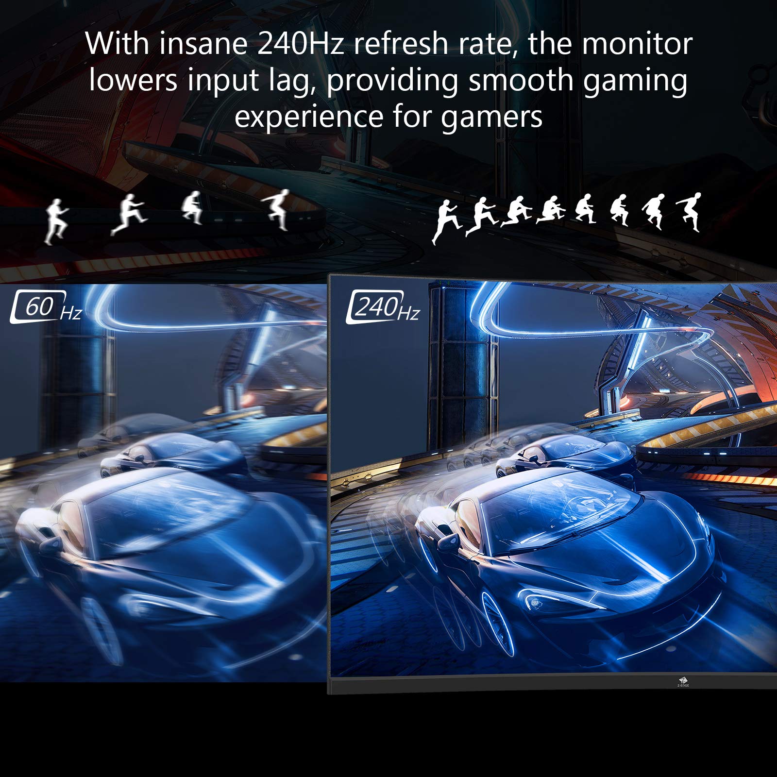 Z Edge Ug32P 32 Inch Curved Gaming Monitor 16:9 1920X1080 240Hz 1Ms Frameless Led Gaming Monitor, Amd Freesync Premium Display P