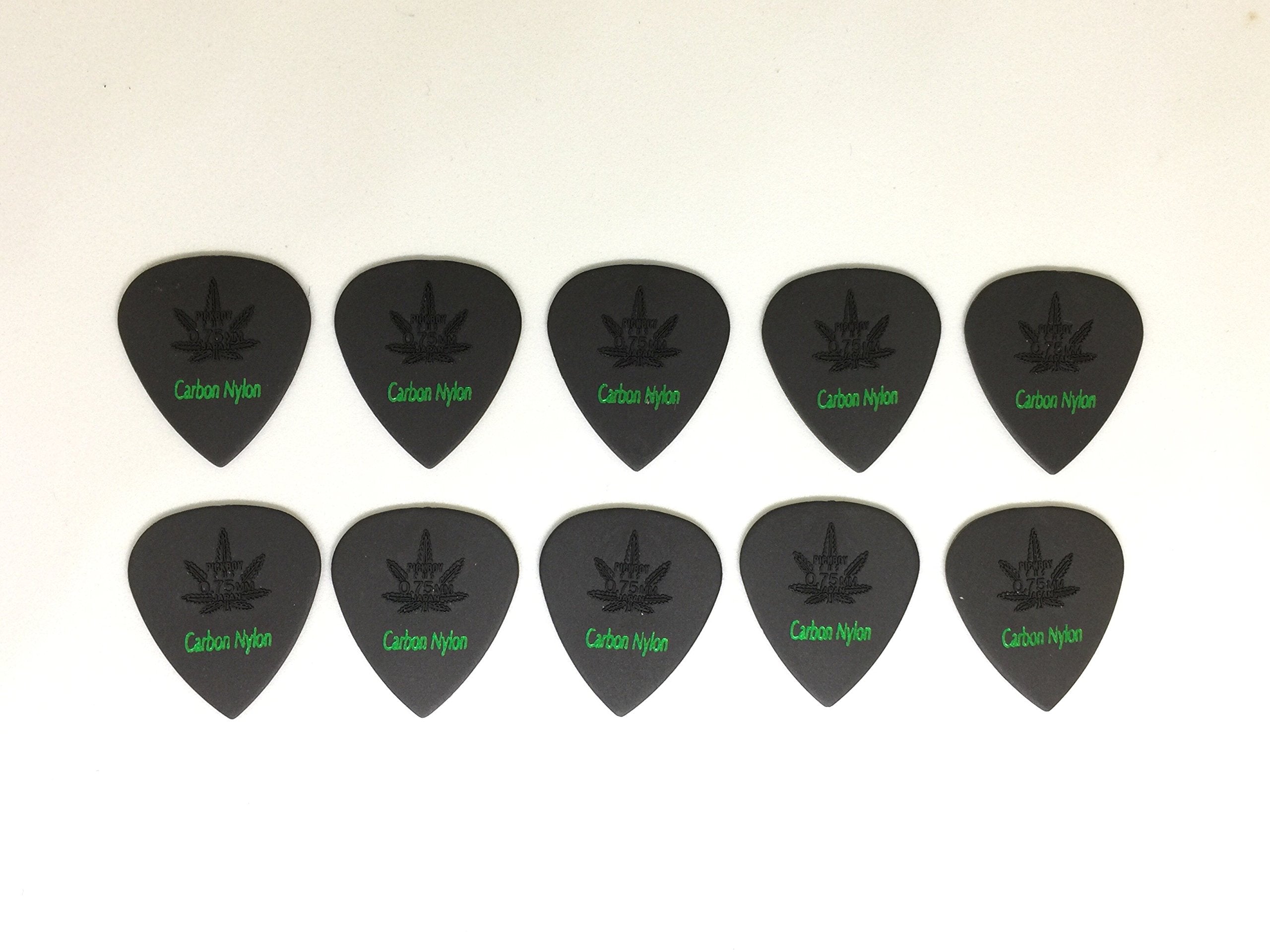 Pickboy Hi Modulous, Reefer Pick, Carbon/Nylon, 0.75Mm, 10 Picks