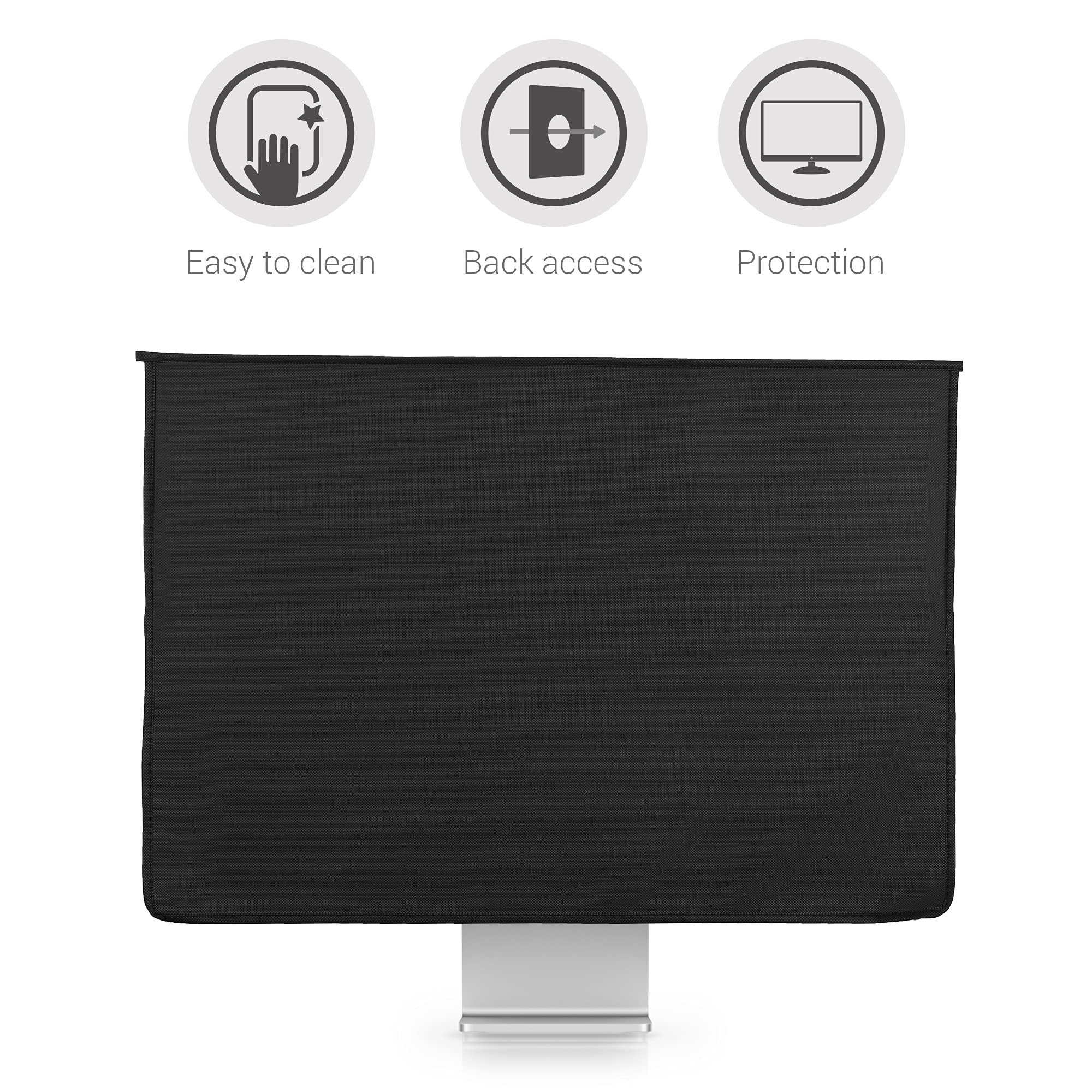 Kwmobile Cover Compatible With Apple Imac 24''   4 In 1 Case For Monitor And Accessories   Black