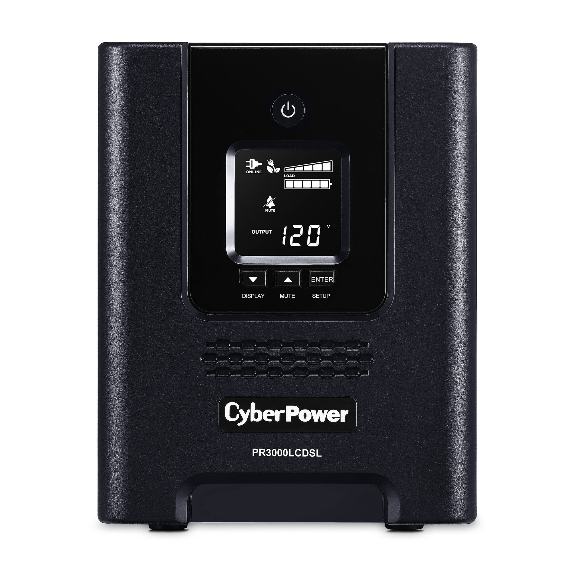 Cyberpower Pr3000Lcdsl Smart App Sinewave Ups System, 3000Va/2700W, 7 Outlets, Avr, Mini Tower