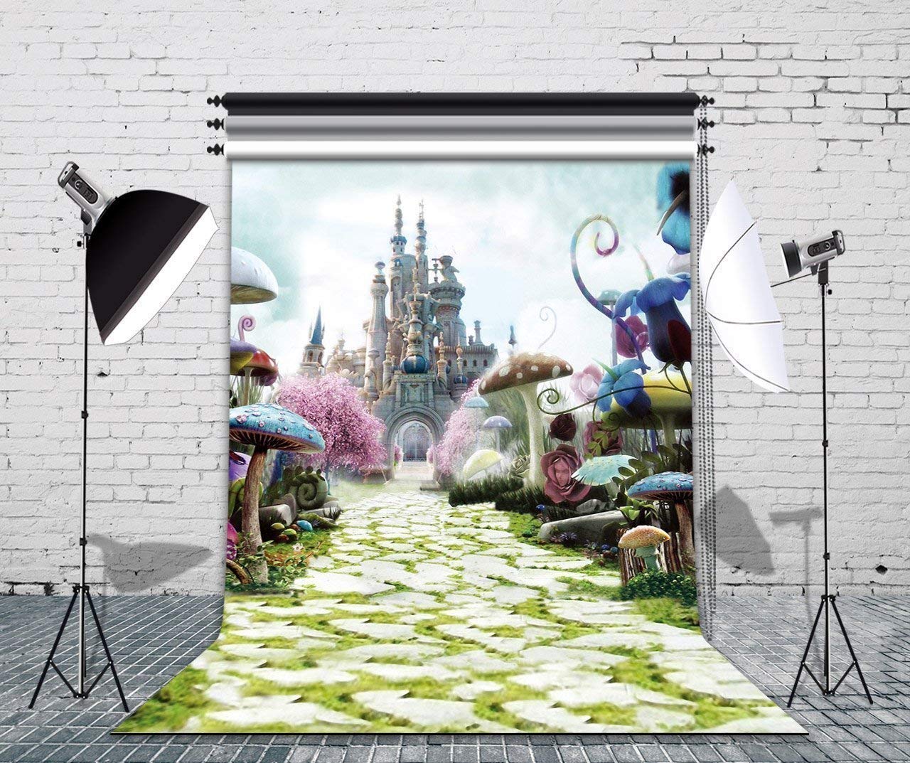 5X7Ft Alice In Wonderland Photo Backdrop Photography Background For Newborn,Baby Shower,Kid'S Birthday Party Decorations Supplies Booth Studio Props