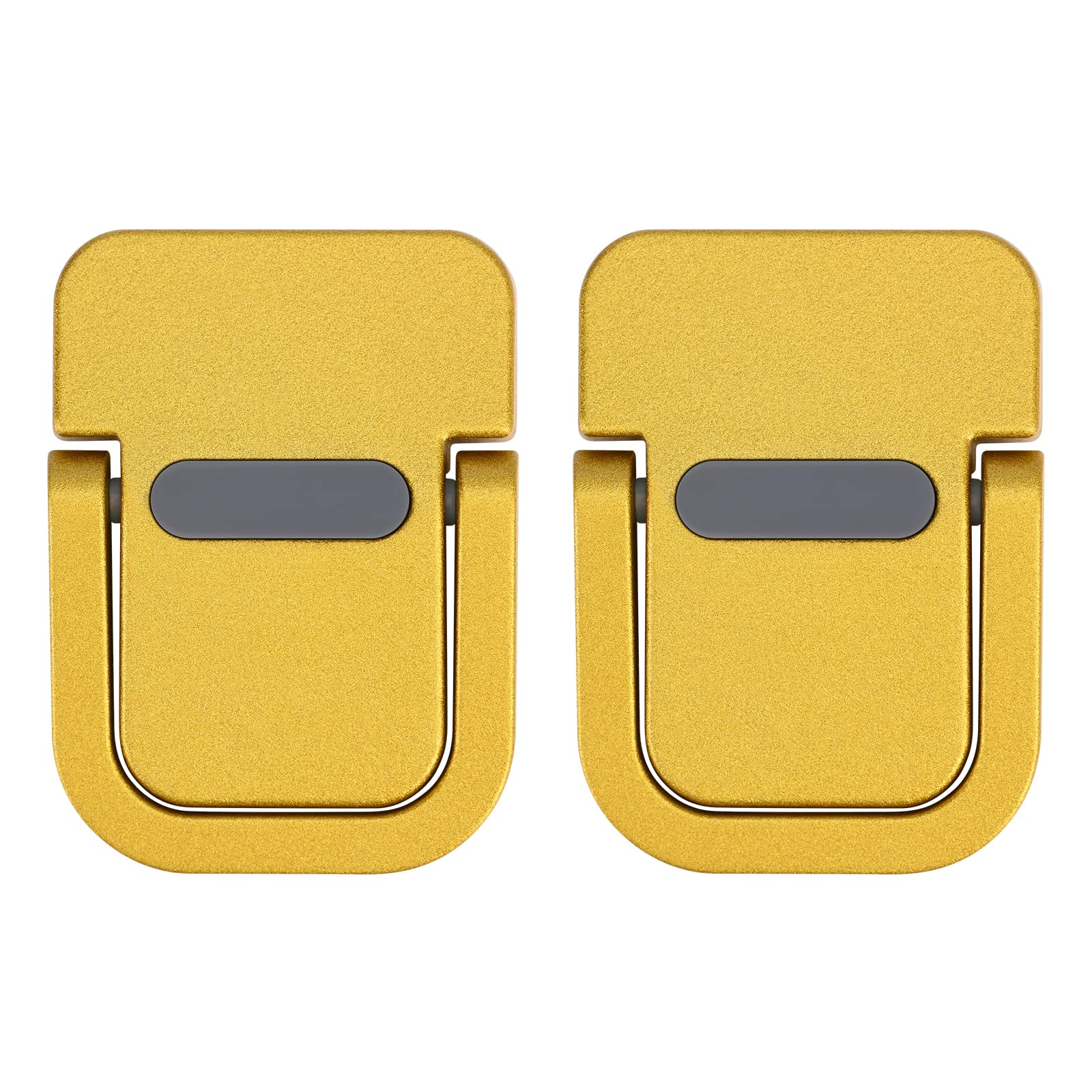 Tofun 1 Pair Foldable Laptop Zinc Alloy Stand, Self Adhesive Invisible Desk Keyboard Feet, Mini Metal Laptop Feet Lifter,Gold