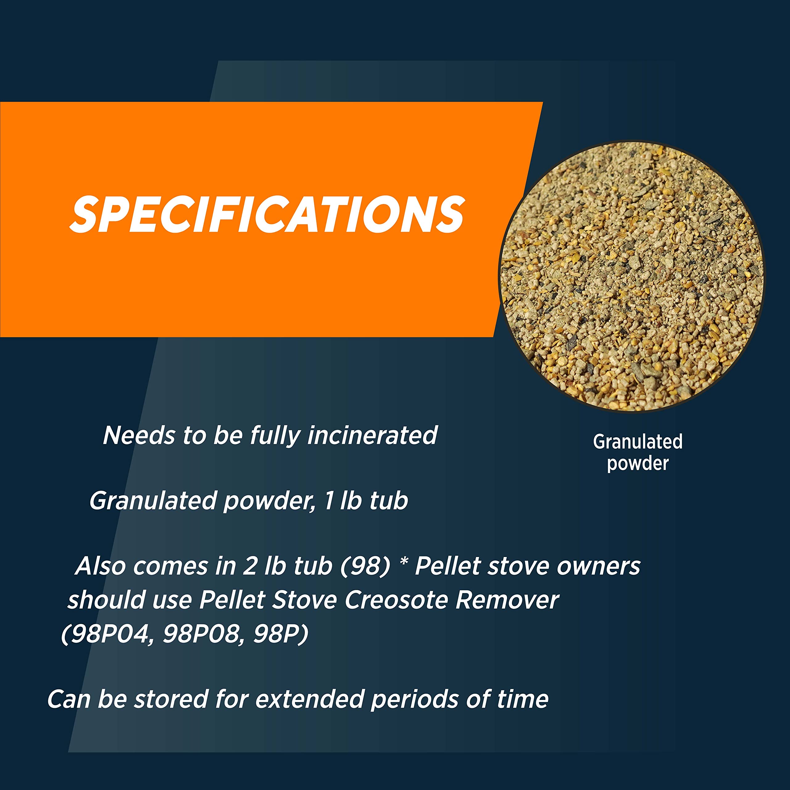 Rutland Creosote Remover, Fireplace, Wood Stove & Chimney Cleaner, 1 Lb Tub