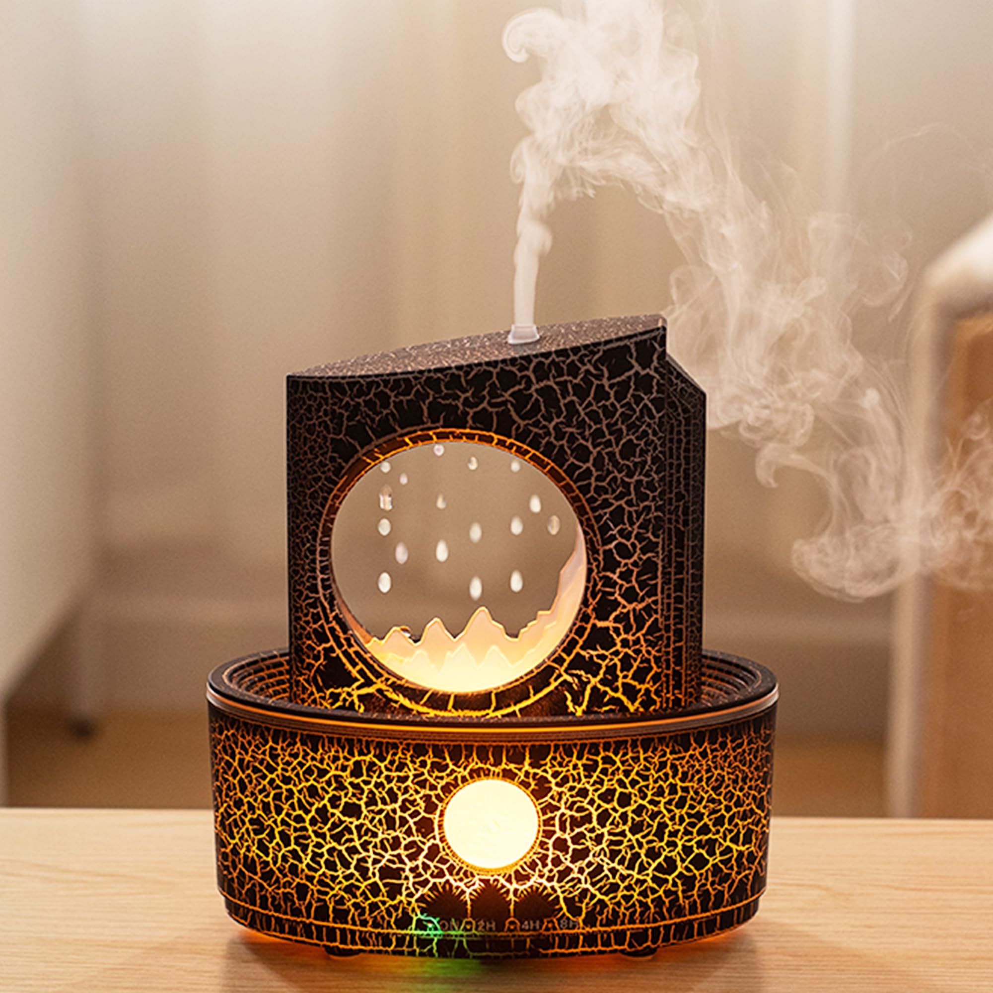 Aromatherapy Humidifier for Sleep Relaxation, Raindrop Humidifiers,Aromatherapy Diffuser with 3 LED Color Changing Lights and Au