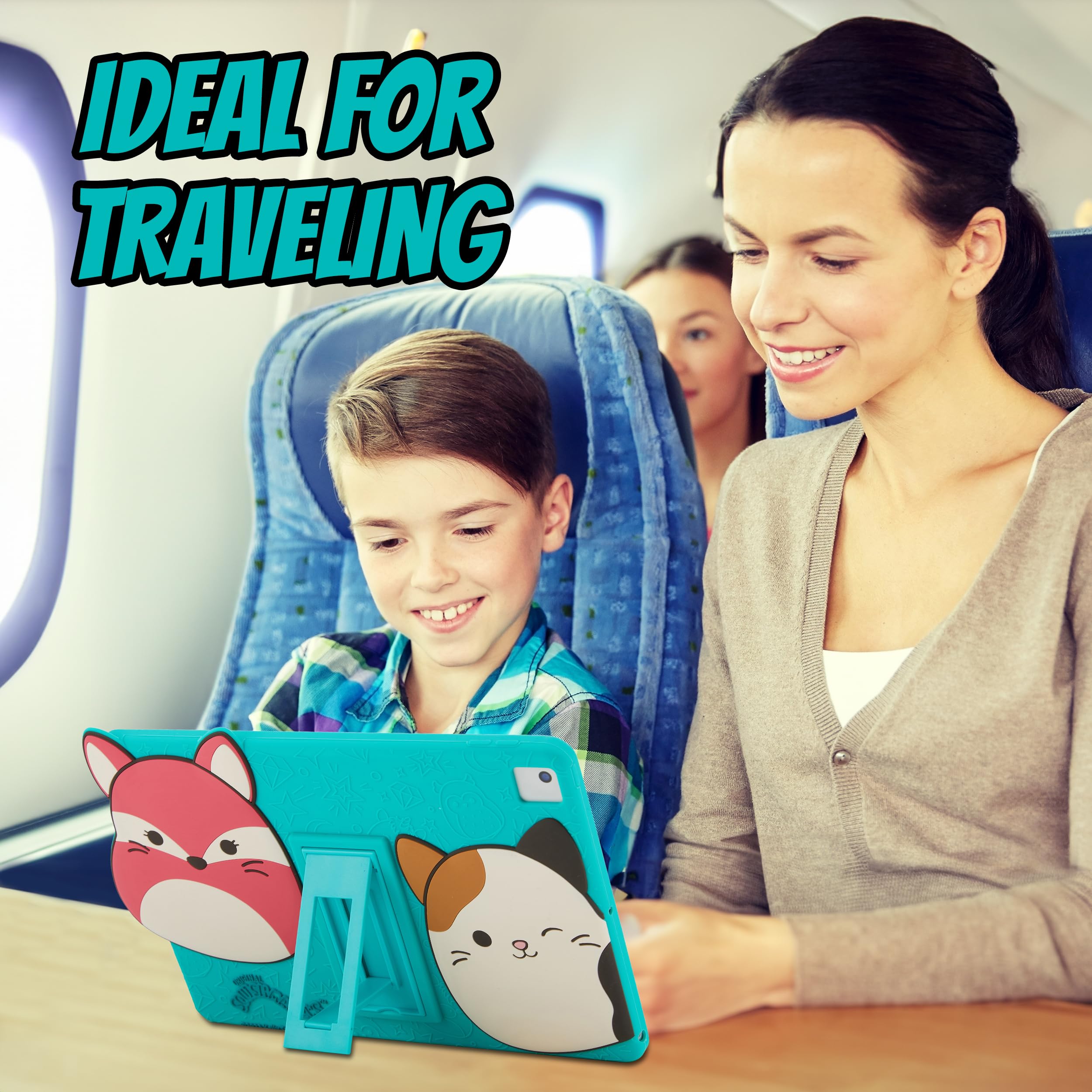 Komar Kids Squishmallow Kids Tablet Cover For 9Th, 8Th & 7Th Generation Cases For Ipad, 2021/2020/2019, Case With Stand, Shockpr