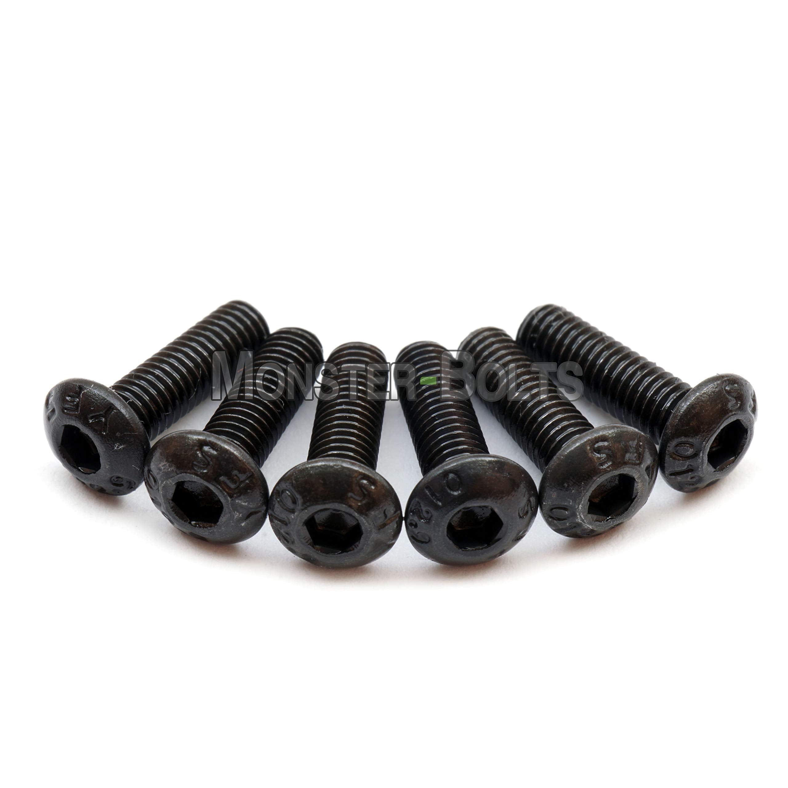 (50) Black Alloy Steel   Ibanez Style Guitar Saddle Intonation Mounting Hold Screws Set   Monsterbolts (Qty 50, 12.9 Black Alloy