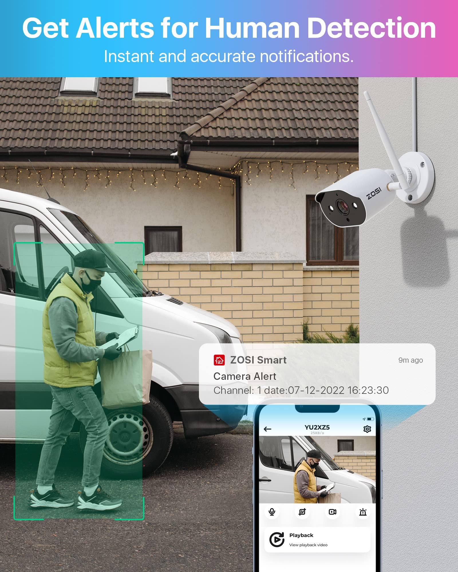 Zosi 2K 8Ch All In One Wireless Security Camera System With 12.5 Inch Lcd Monitor,4Pcs 3Mp Wifi Ip Spotlight Cameras Outdoor Ind