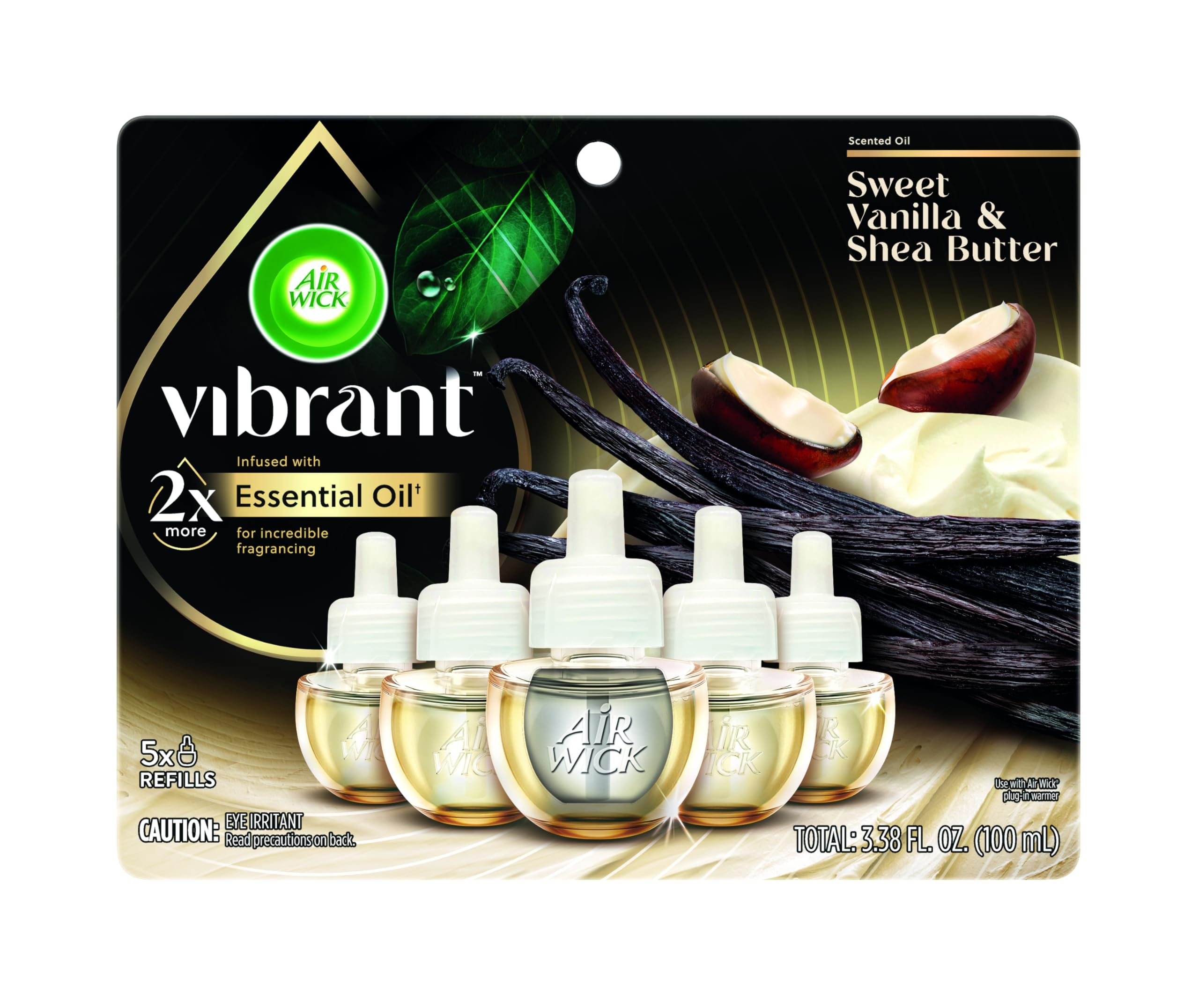 Air Wick Plug In Scented Oil Refills, Sweet Vanilla + Shea Butter