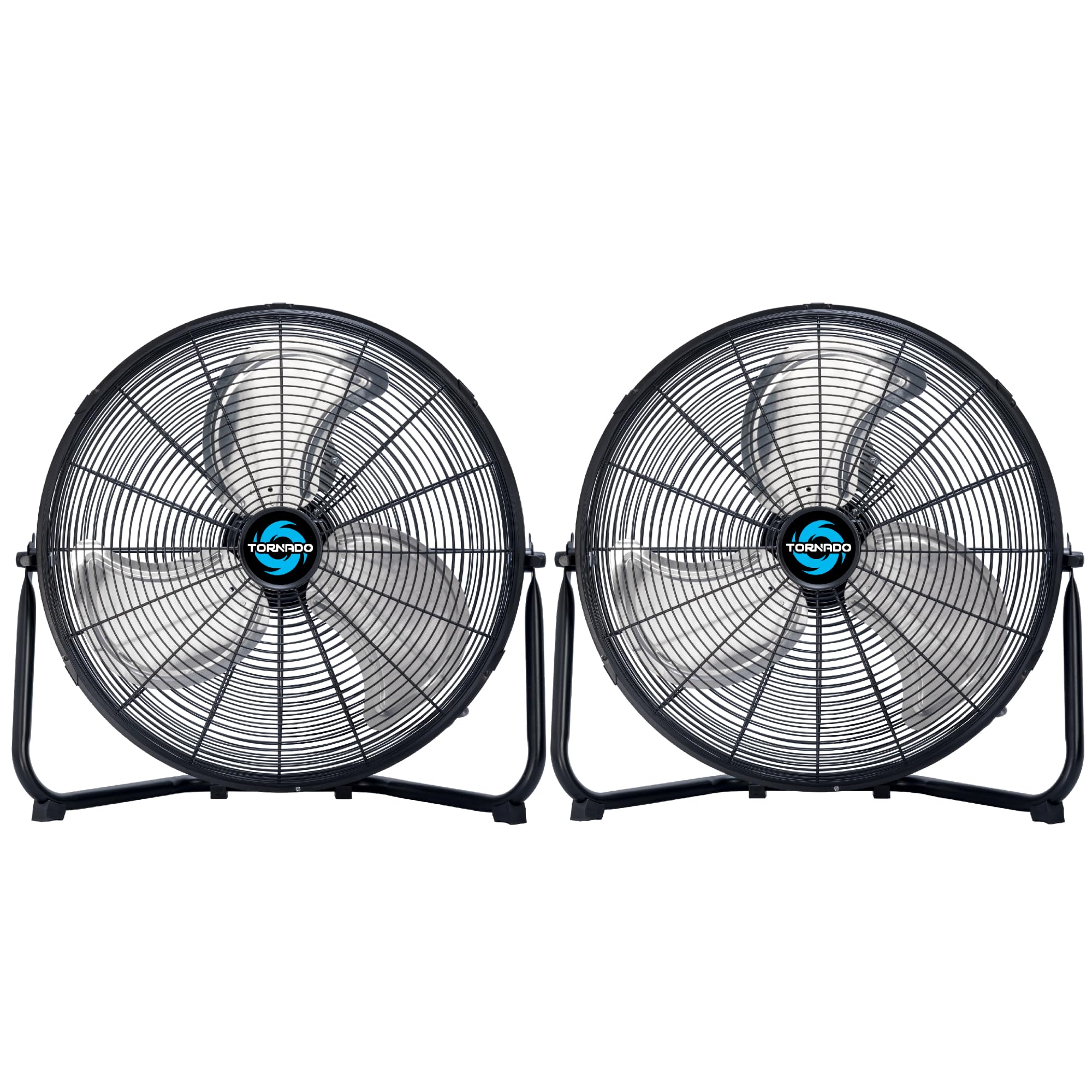 Tornado 18 Inch High Velocity Floor Fan, Heavy Duty Metal Industrial Fans, 3 Powerful Speed, 120 Adjustable Tilting 6.0 FT Cord 