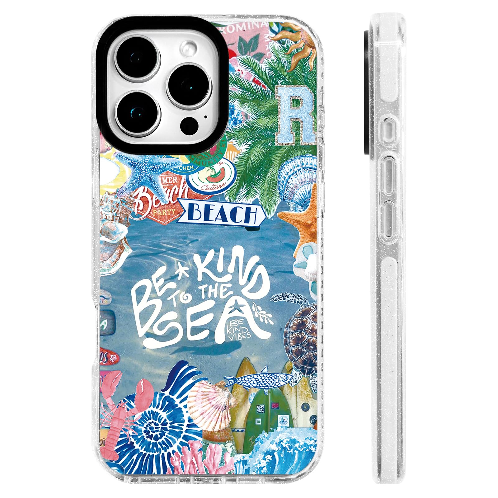 ChiCs-Flaura for iPhone 16 Pro Max Case [Military-Grade Drop Protection/Eco-Friendly Soft TPU Protective/Camera Protection/for W