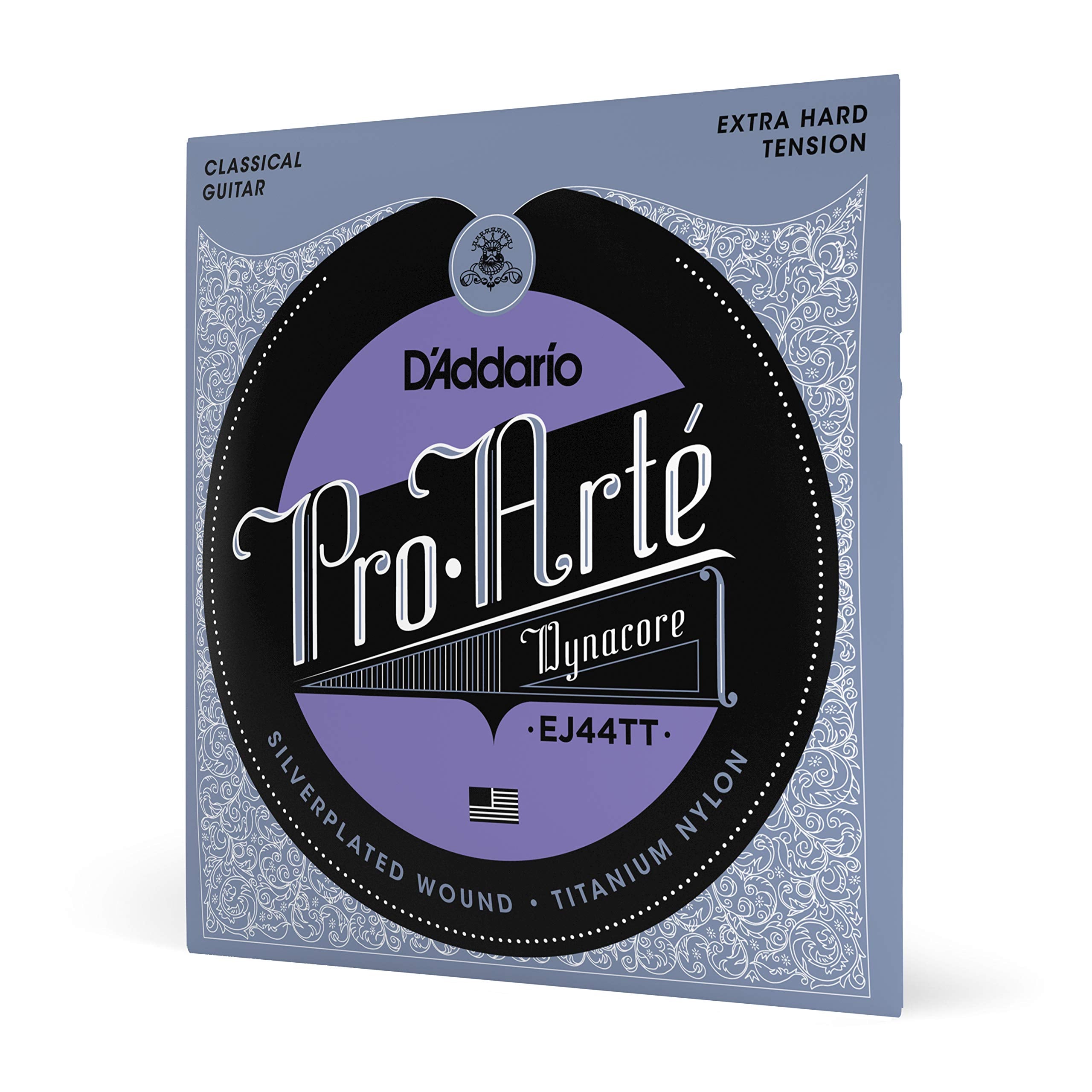 D'Addario Guitar Strings   Pro Arte Classical Guitar Strings   Ej44Tt Dynacore   Silver Plated Wrap, Composite Dynacore, Titaniu