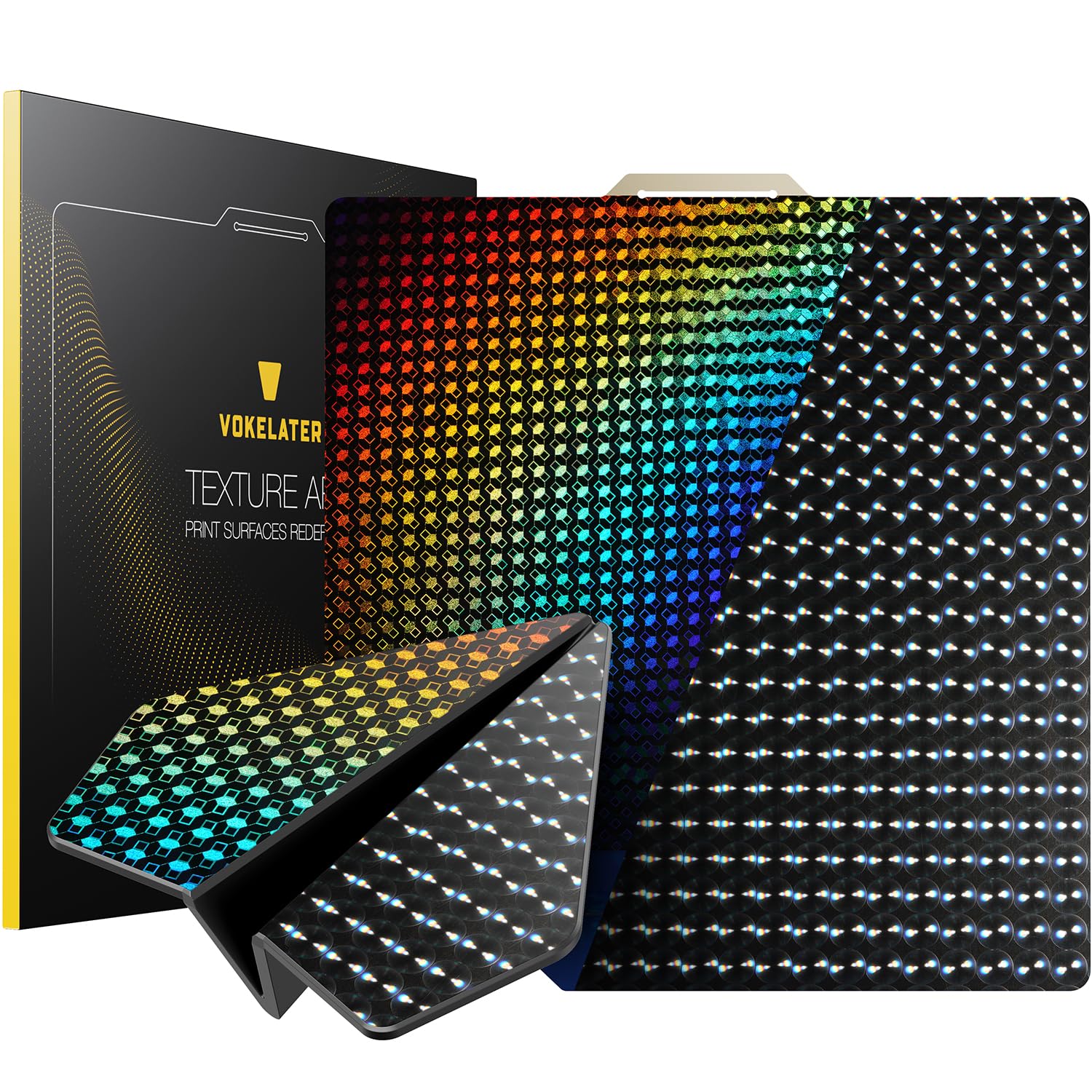 Vokelater 3D Printer Build Plate Pey Sheet For Bambu Lab X1/X1C/X1E/P1P/P1S/A1, Steel Ball + Soccer Geometric Dual Texture 257X2