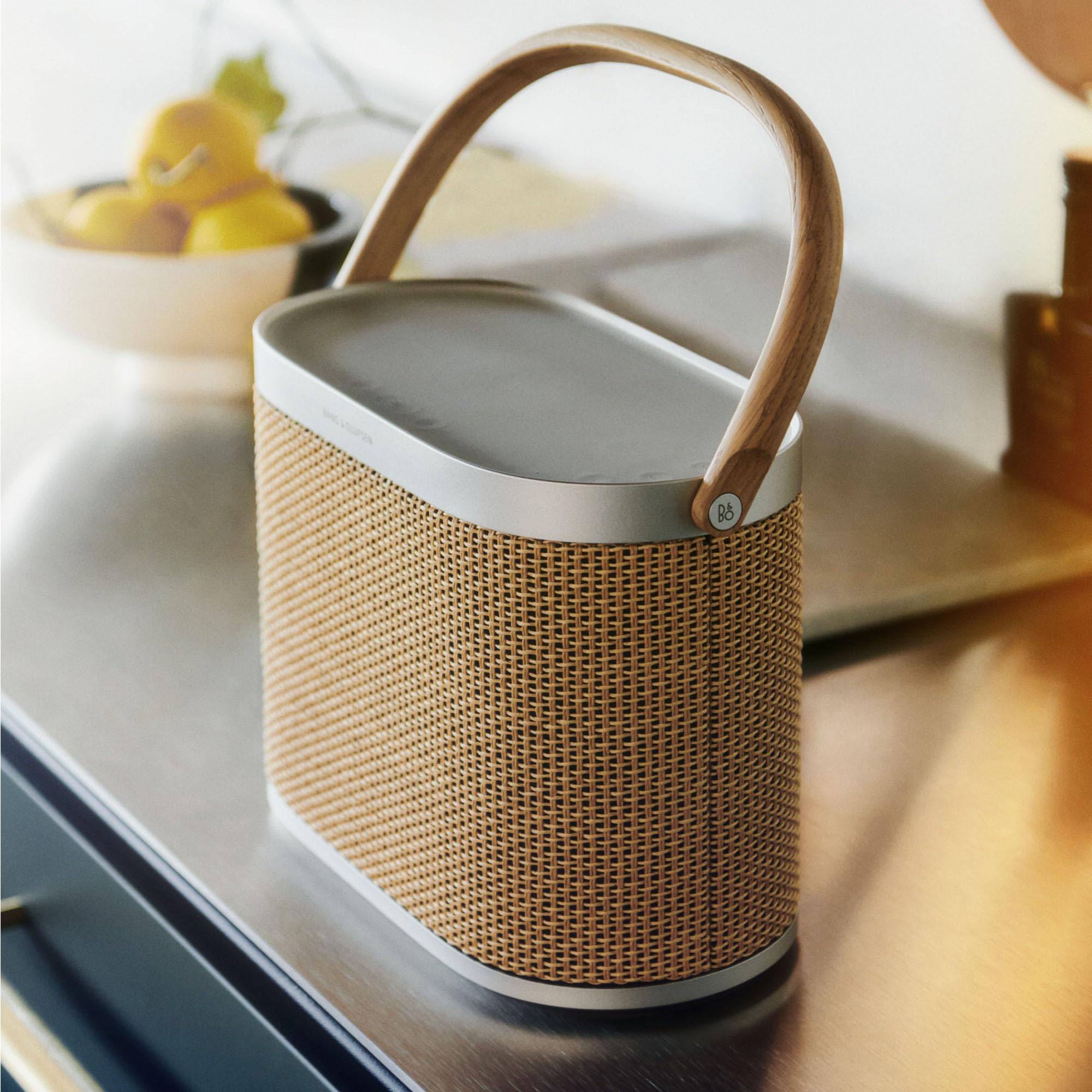 Bang & Olufsen Beosound A5   Portable Bluetooth Speaker With Wi Fi Connection, Carry Strap, Nordic Weave