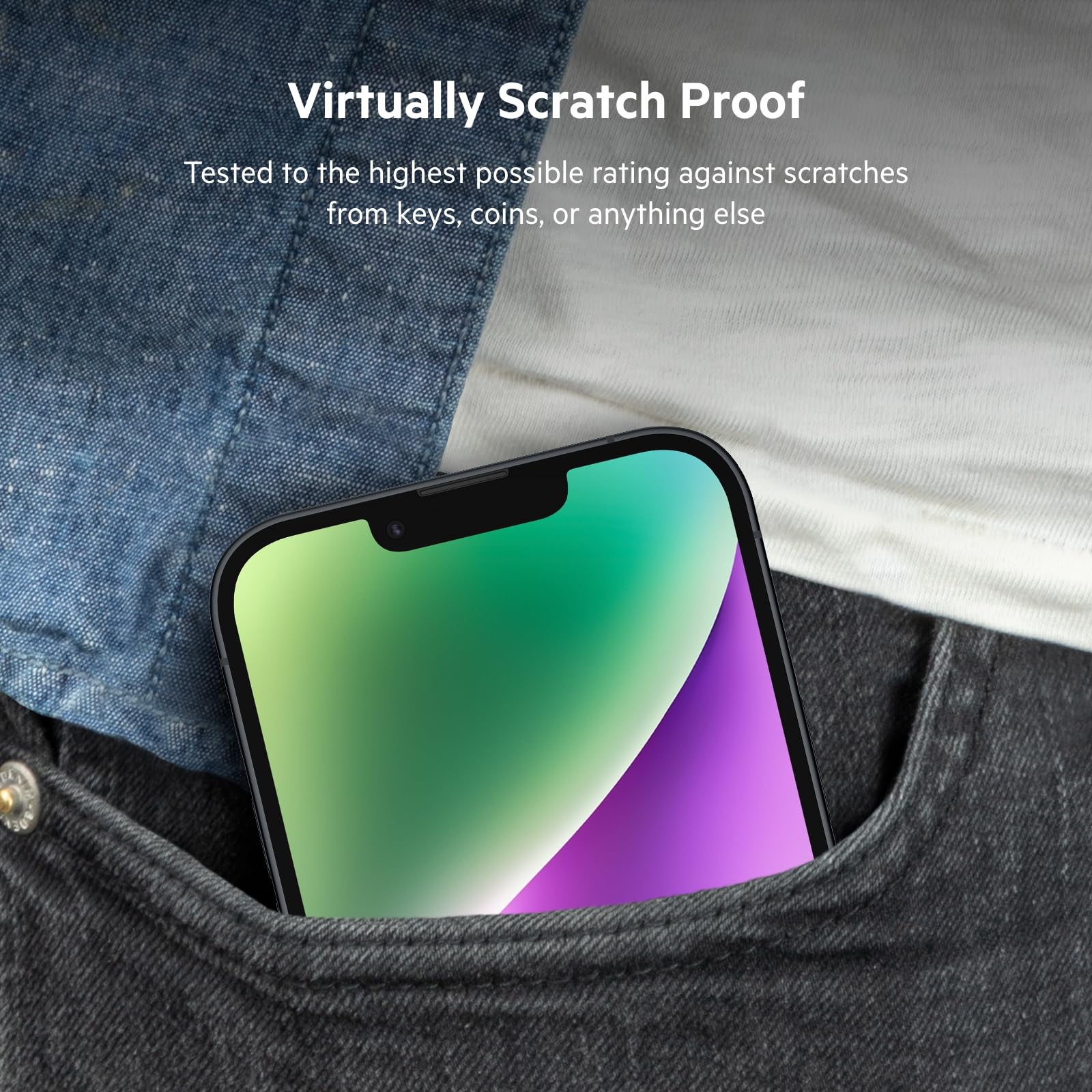 Belkin Iphone 14, Iphone 13, Iphone 13 Pro Screen Protector Temperedglass, Antimicrobial Treated, Easy Application Bubble Free W