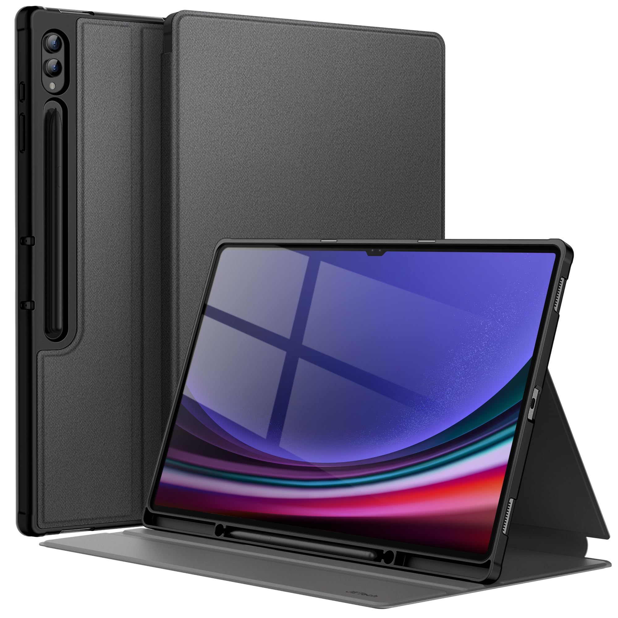 JETech Case for Samsung Galaxy Tab S10 Ultra/Tab S9 Ultra 14.6-Inch with S Pen Holder, Slim Folio Stand Protective Tablet Cover,