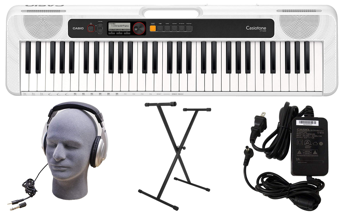 Casio Ct S200We 61 Key Premium Keyboard Pack With Stand, Headphones & Power Supply, White (Cas Cts200We Ppk)