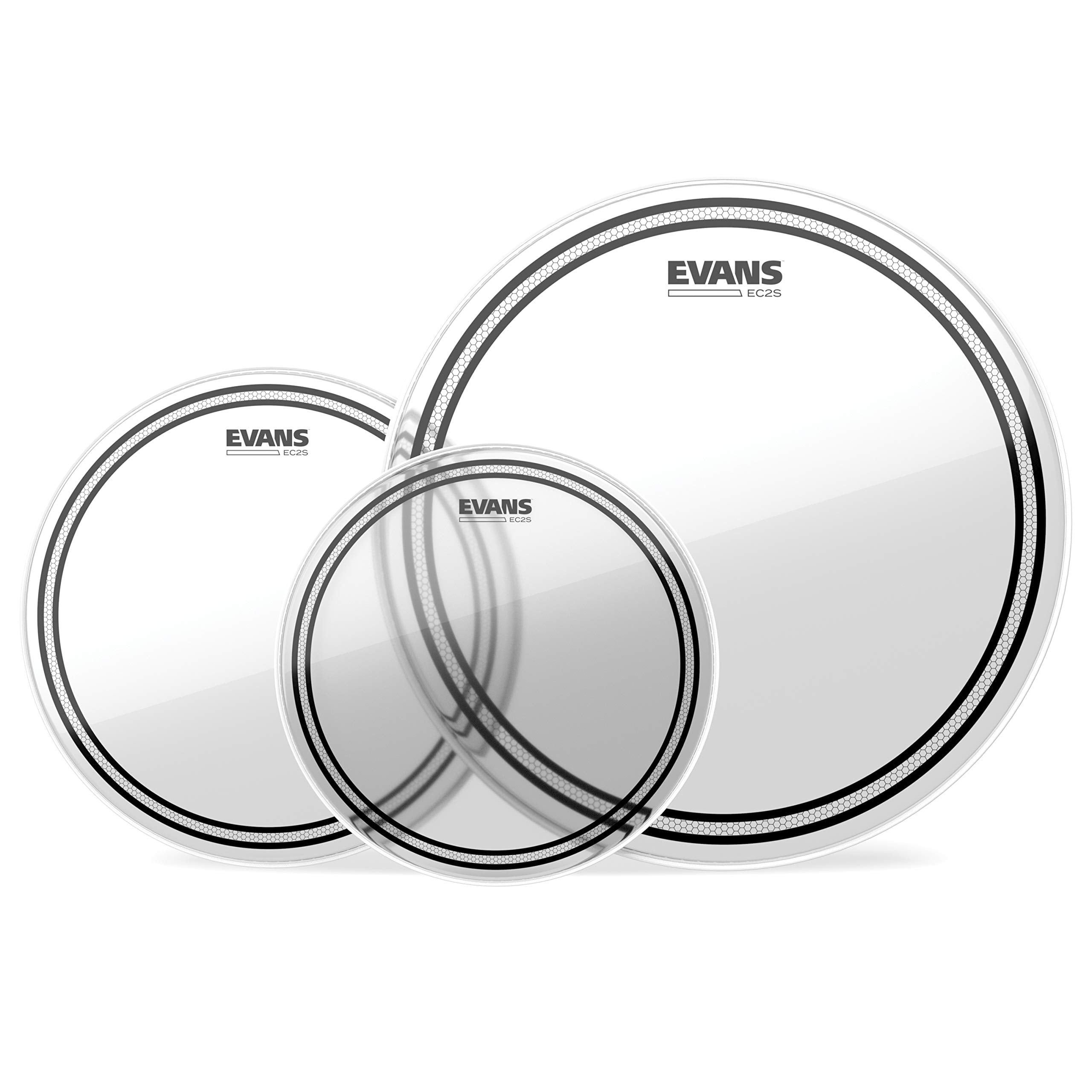 Evans Drum Heads   Ec2S Clear Fusion Tompack (10 Inch, 12 Inch, 14 Inch)