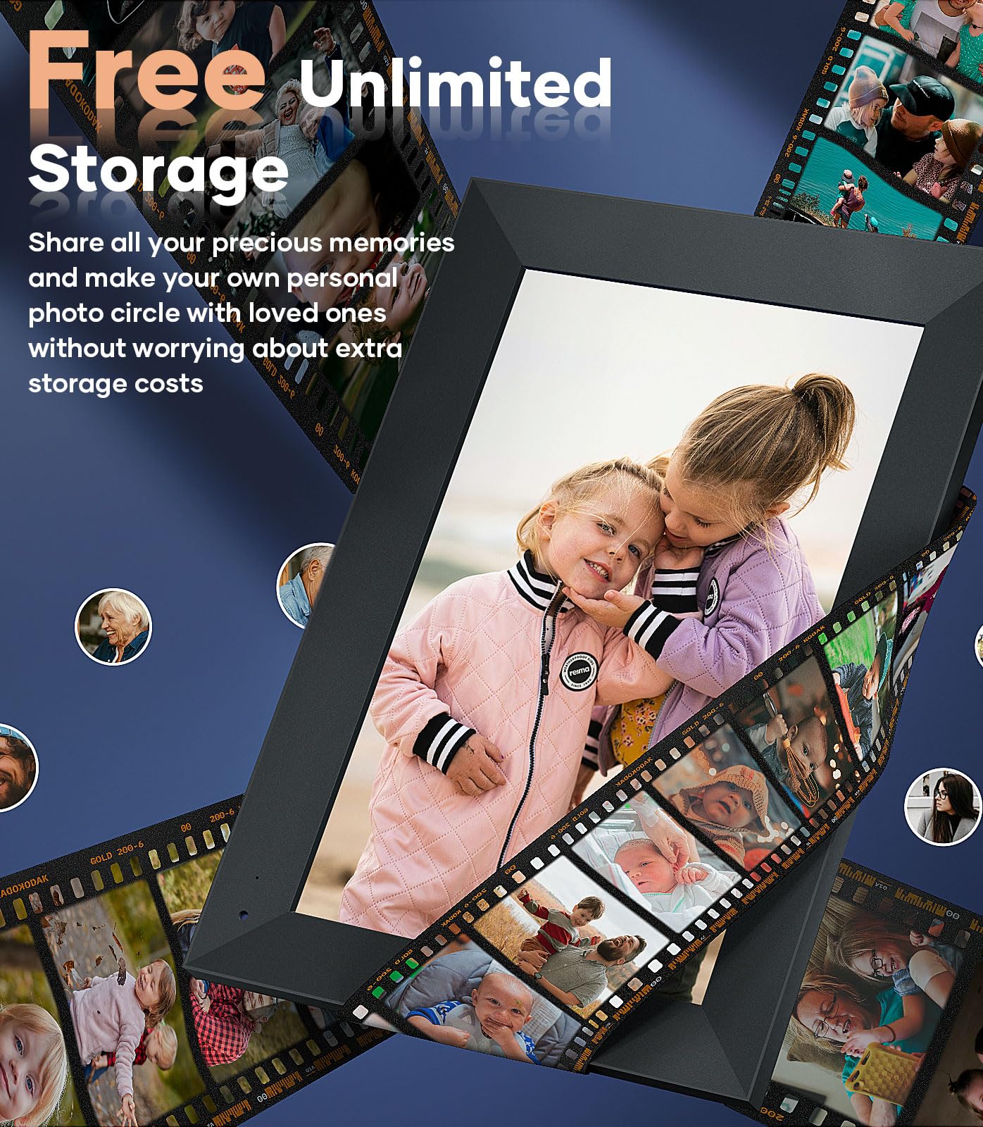 Cozyla Digital Picture Frame Wifi Free Unlimited Storage Ai Powered Send Pictures & Video Via Google Photos Email Web Browser Ap