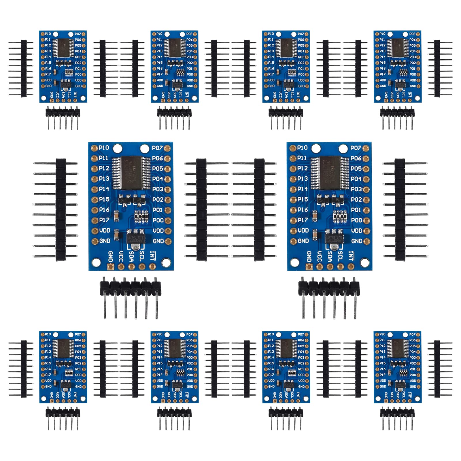 Aitiao 10Pcs Pcf8575 Io Expander Board Module I2C To 16 Io Extension Module I2C Communication Control 16 Bit Smbus I/O Ports