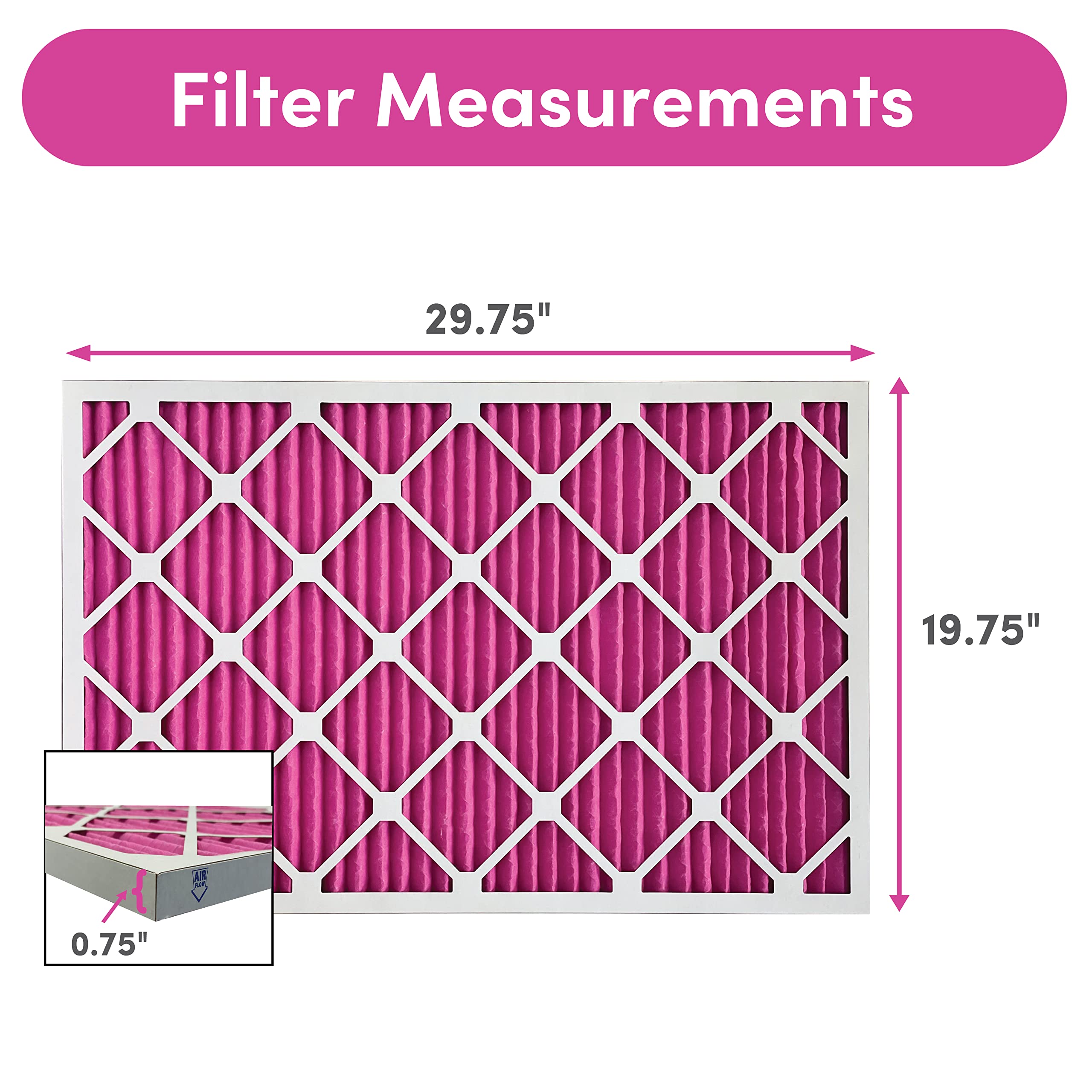 20X30X1 Air Filter By Colorfil | Color Changing Filters For Cat And Dog Odor | Merv 8 Furnace Ac Filter For Pet Hair And Dust |
