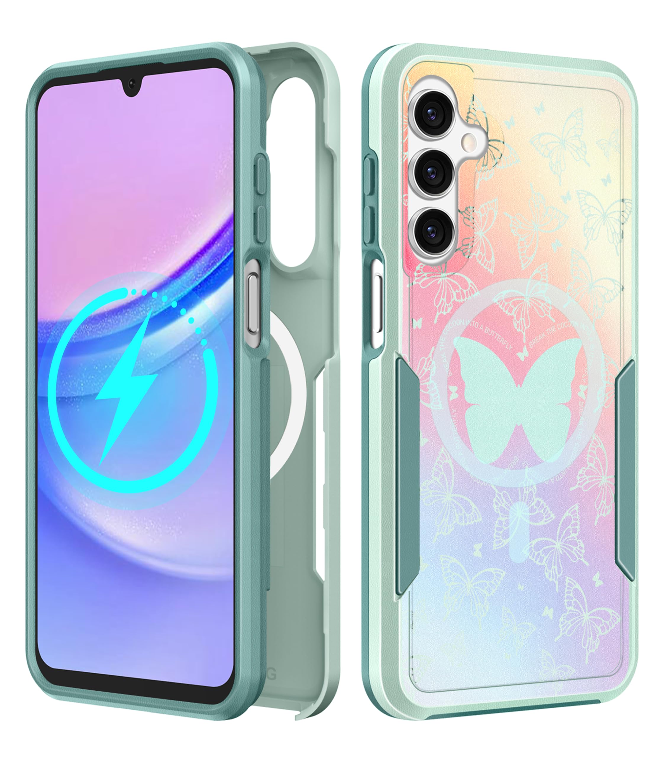 LISEVO for Samsung Galaxy A14 5G Phone Case - Compatible with MagSafe Women Girls Cute Magnetic Protective Cover Kawaii Girly Bu