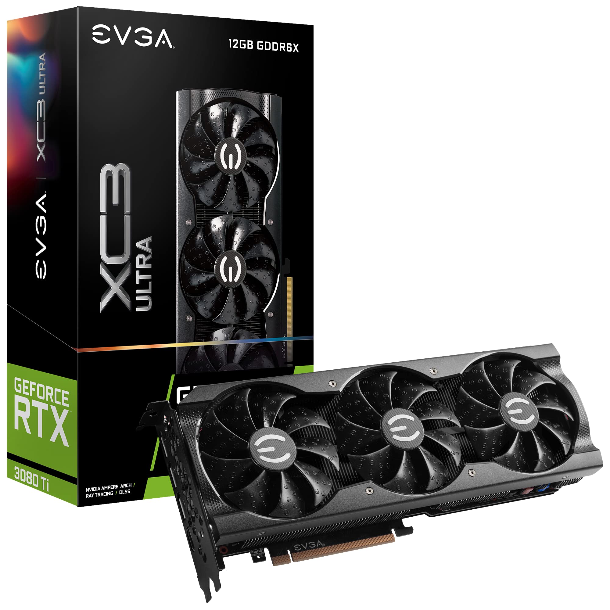 EVGA GeForce RTX 3080 Ti XC3 Ultra Gaming, 12GP53955KR, 12GB GDDR6X, iCX3 Cooling, ARGB LED, Metal Backplate