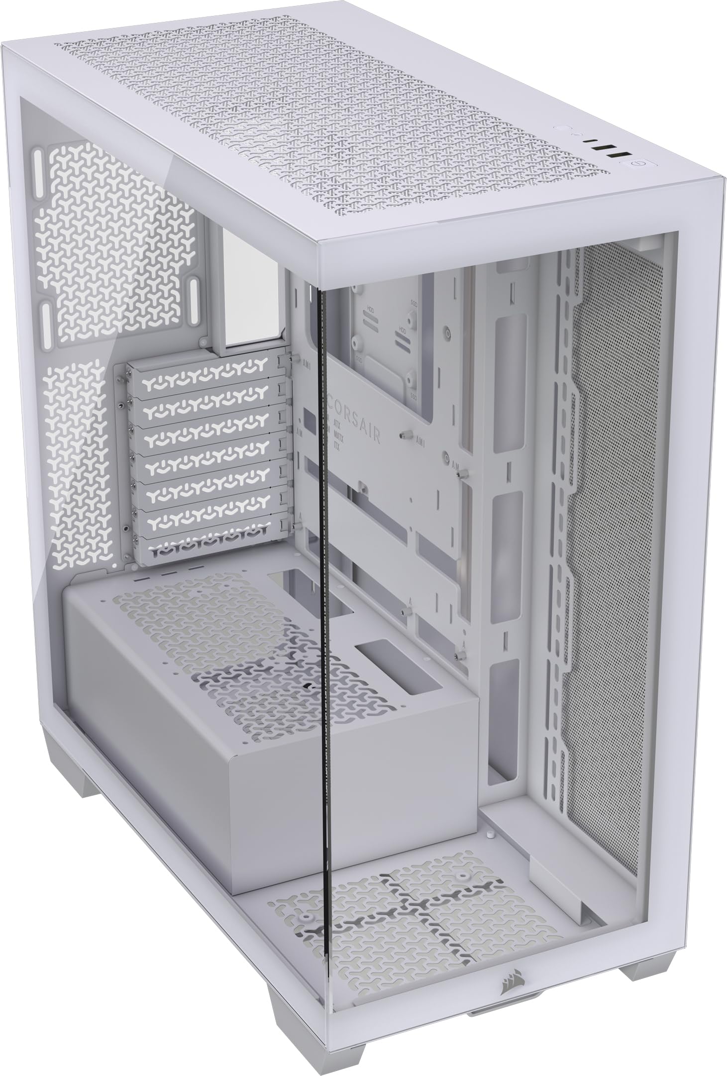 CORSAIR 3500X MidTower ATX PC Case  Panoramic Tempered Glass  Reverse Connection Motherboard Compatible  No Fans Included  